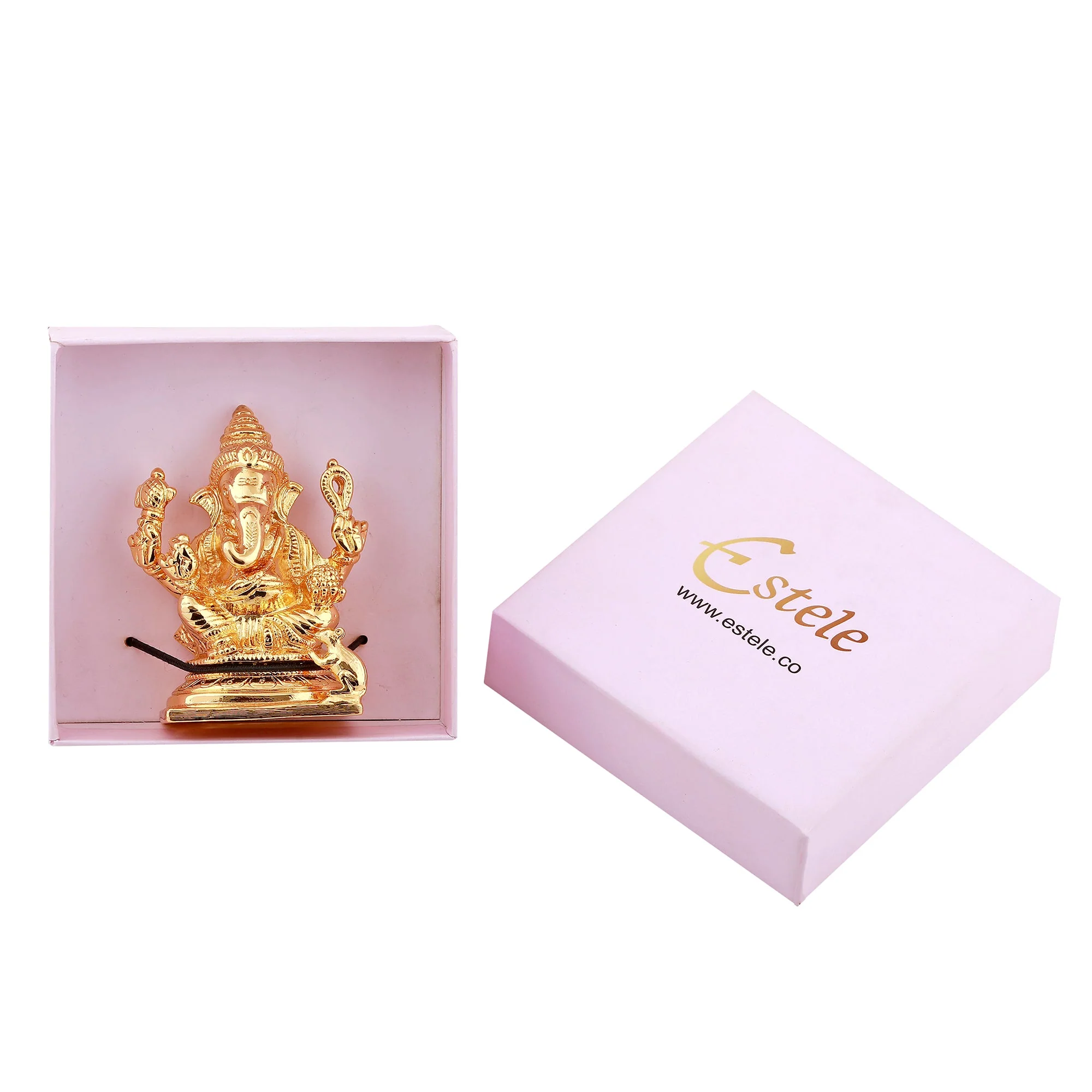 Estele Gold Plated Lord Ganesh Idol (Bg) - Image 9