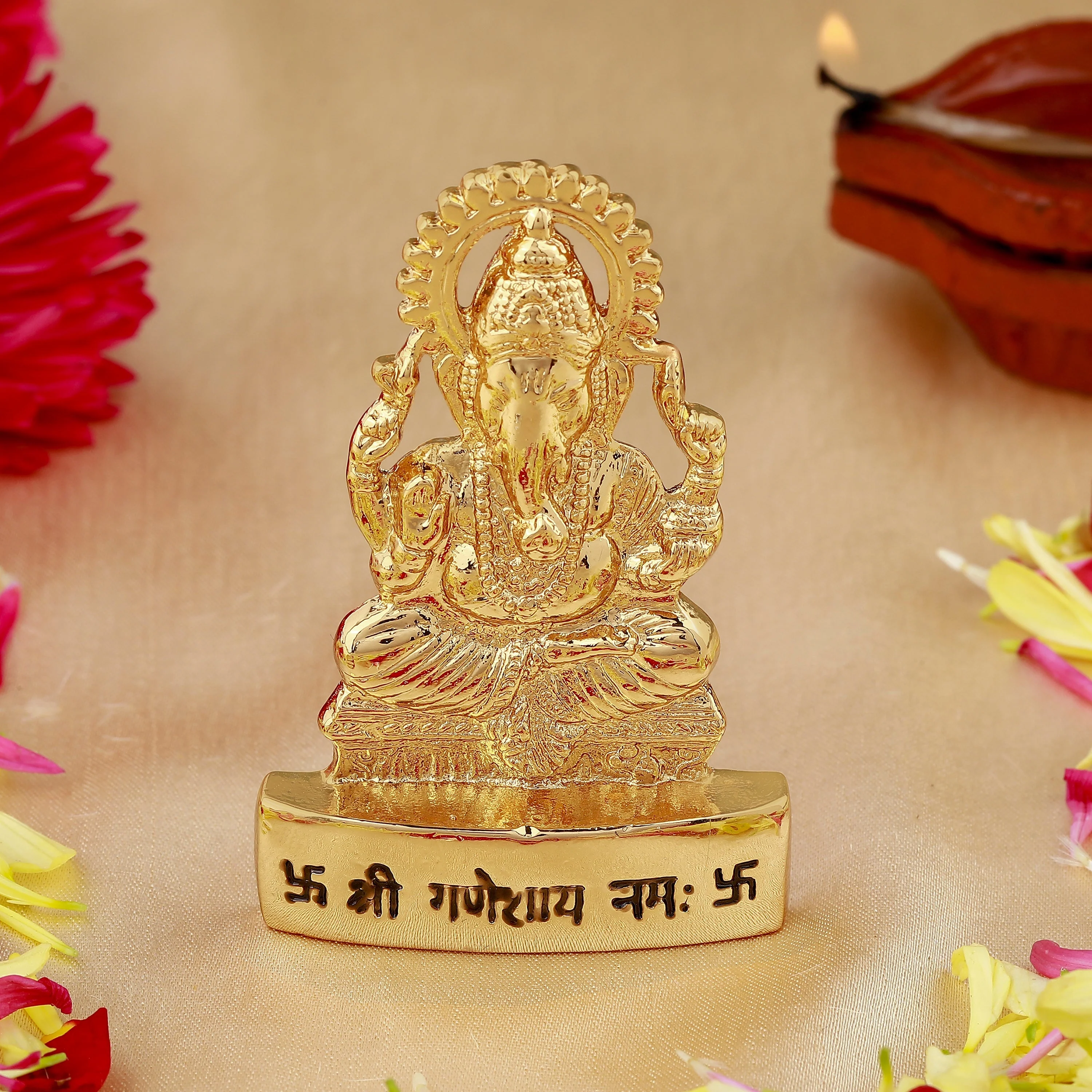Estele Gold Plated Lord Ganesha Idol