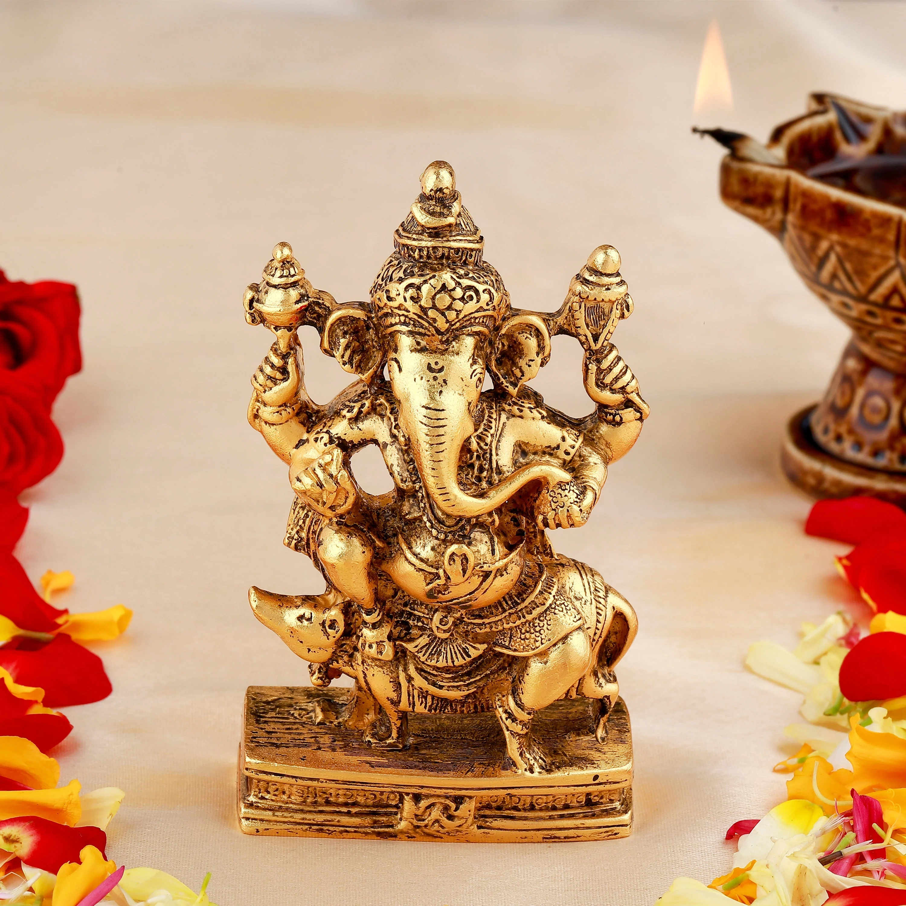 Estele Gold Plated Lord Ganesha Idol