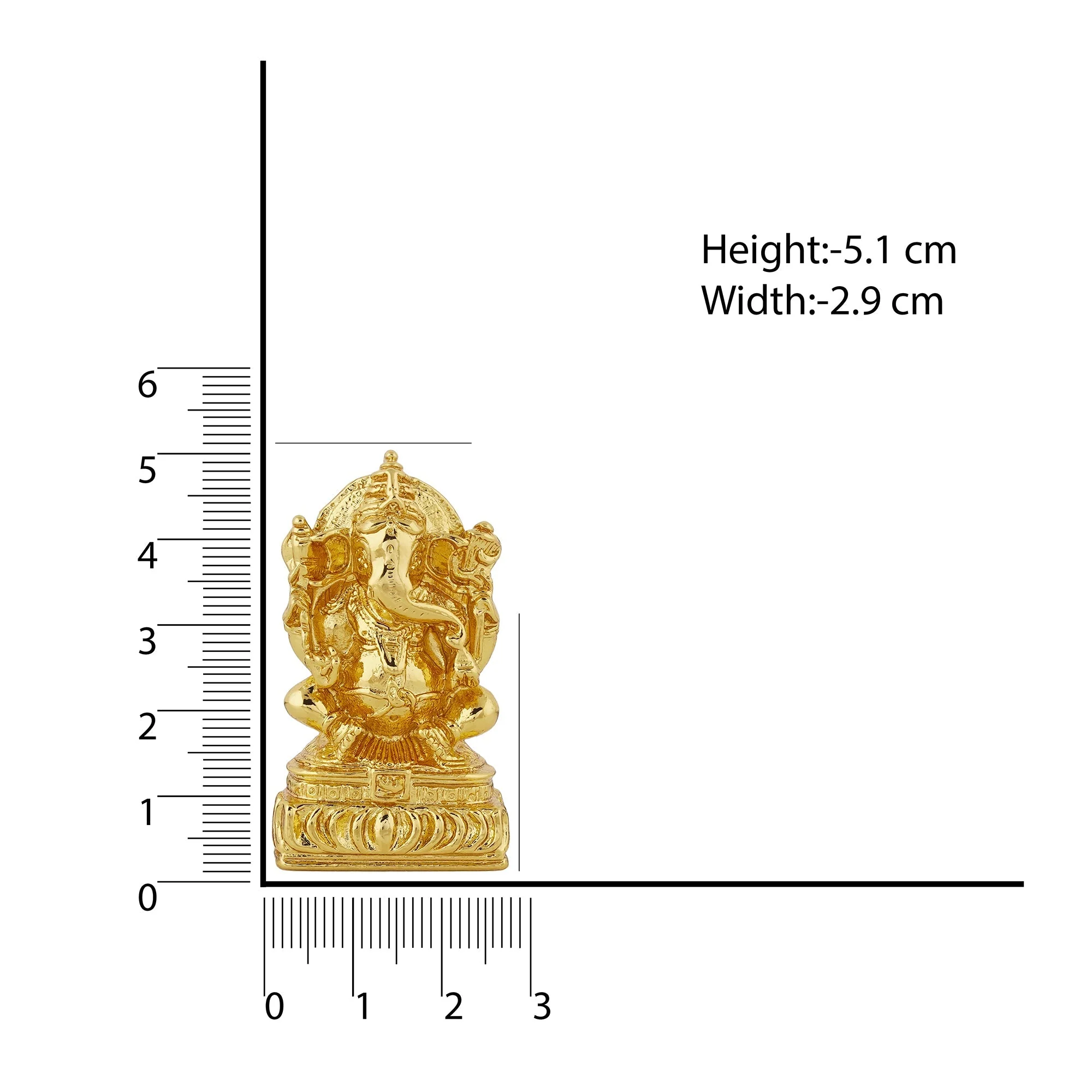 Estele Gold Plated Lord Ganesha Idol - Image 6