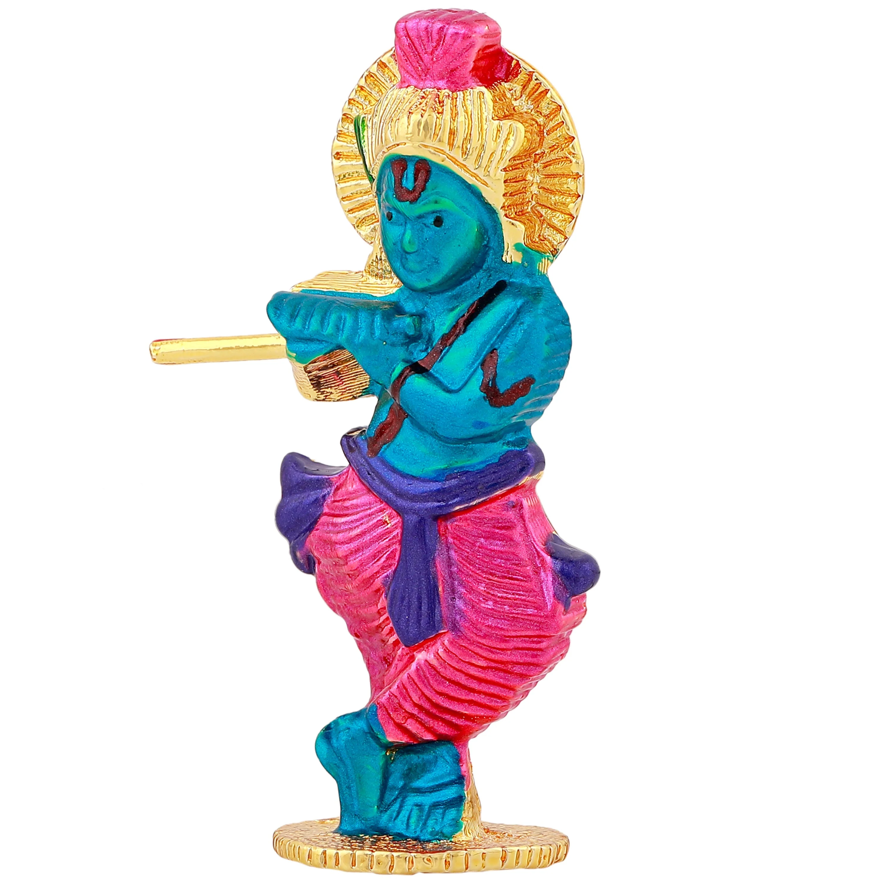 Estele Gold Plated Lord Krishna Idol - Image 5