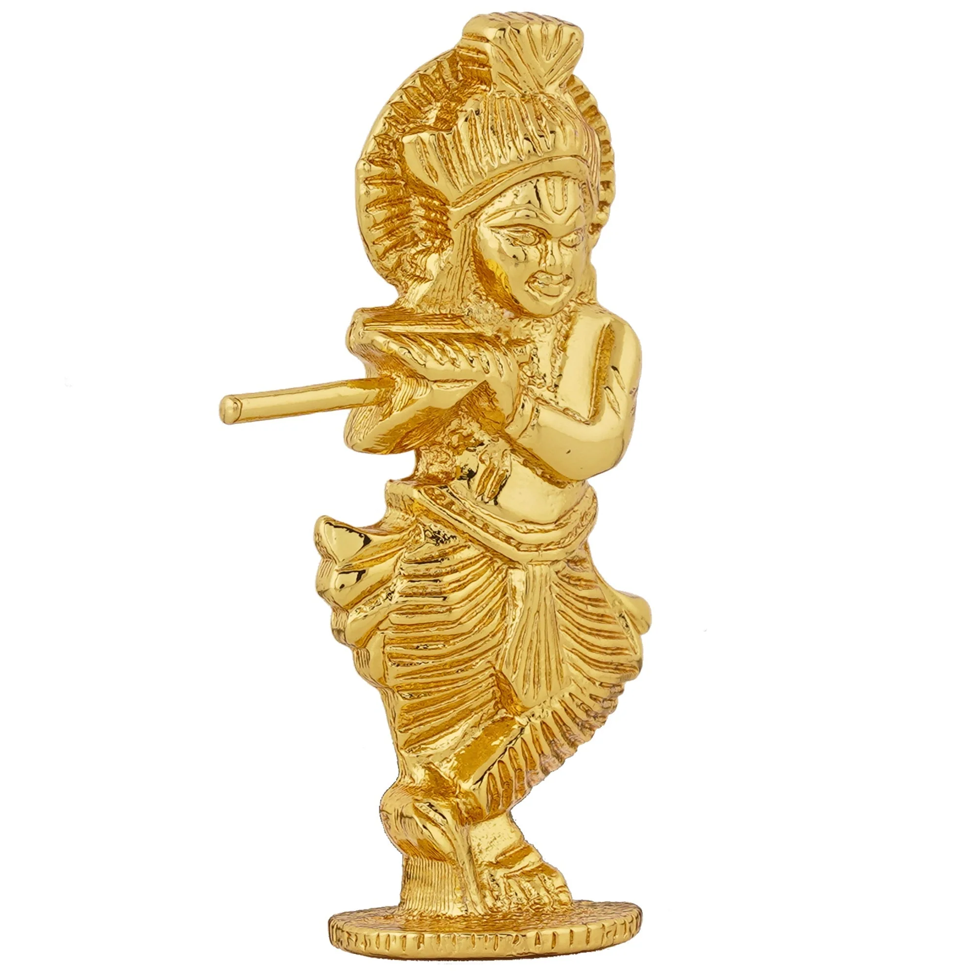 Estele Gold Plated Lord Krishna Idol - Image 3