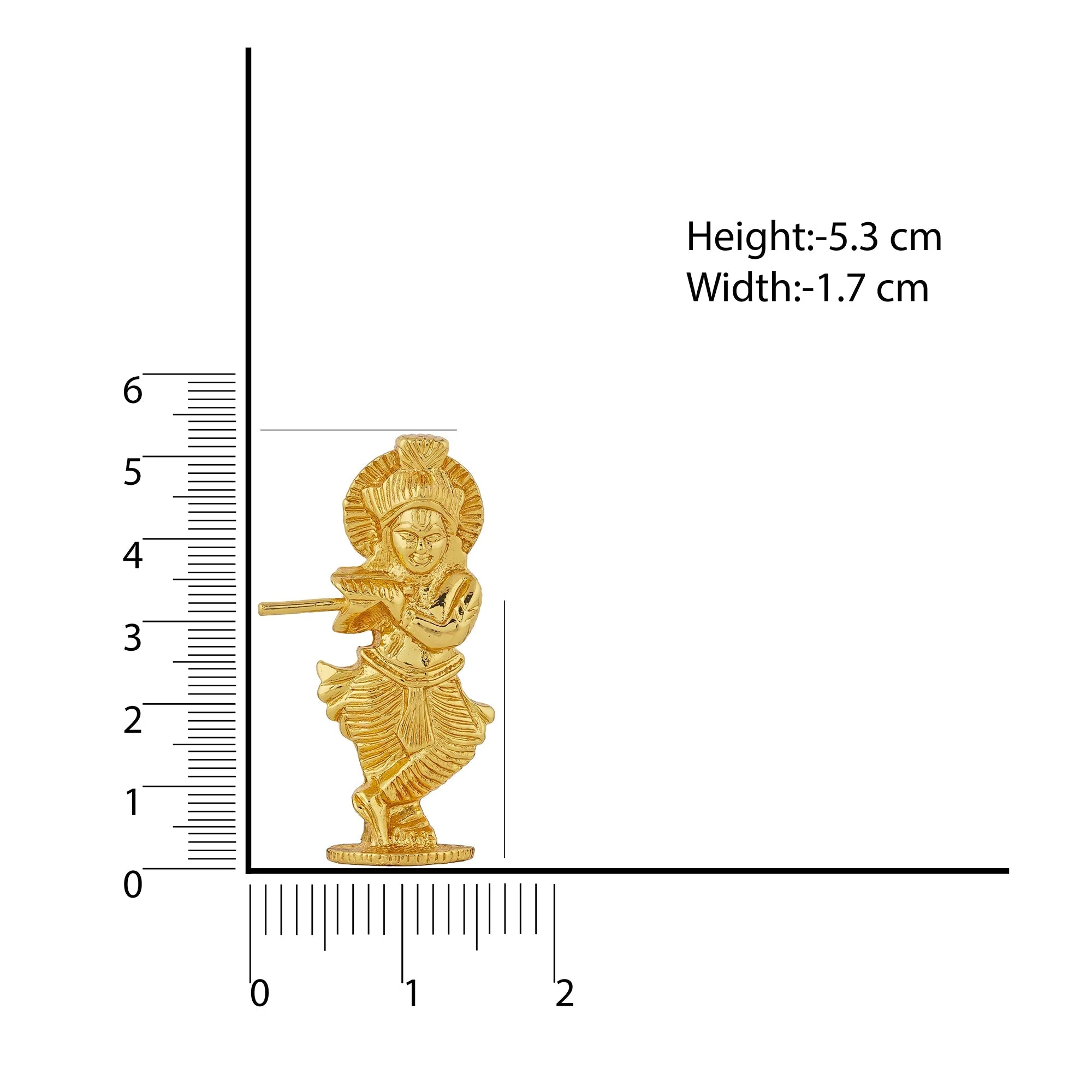 Estele Gold Plated Lord Krishna Idol - Image 6