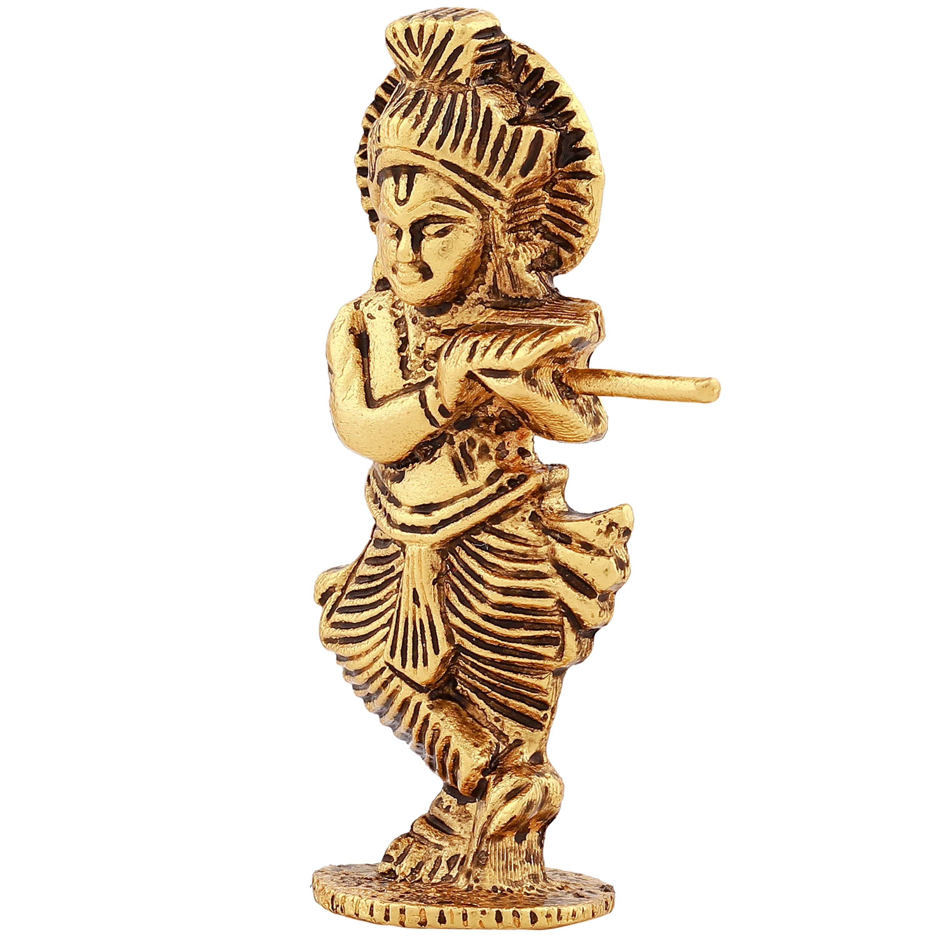 Estele Gold Plated Lord Krishna Idol - Image 5