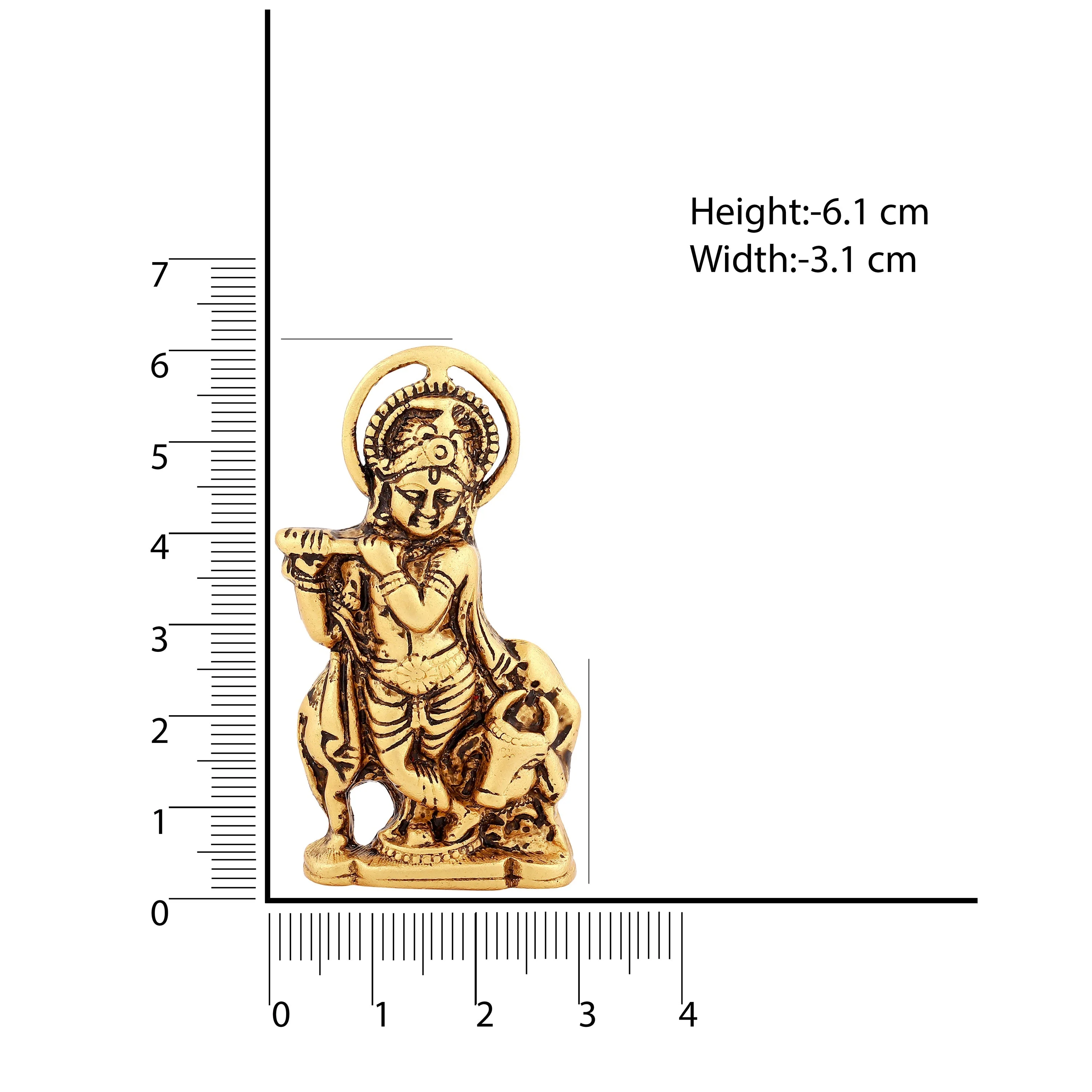 Estele Gold Plated Lord Krishna Idol - Image 8
