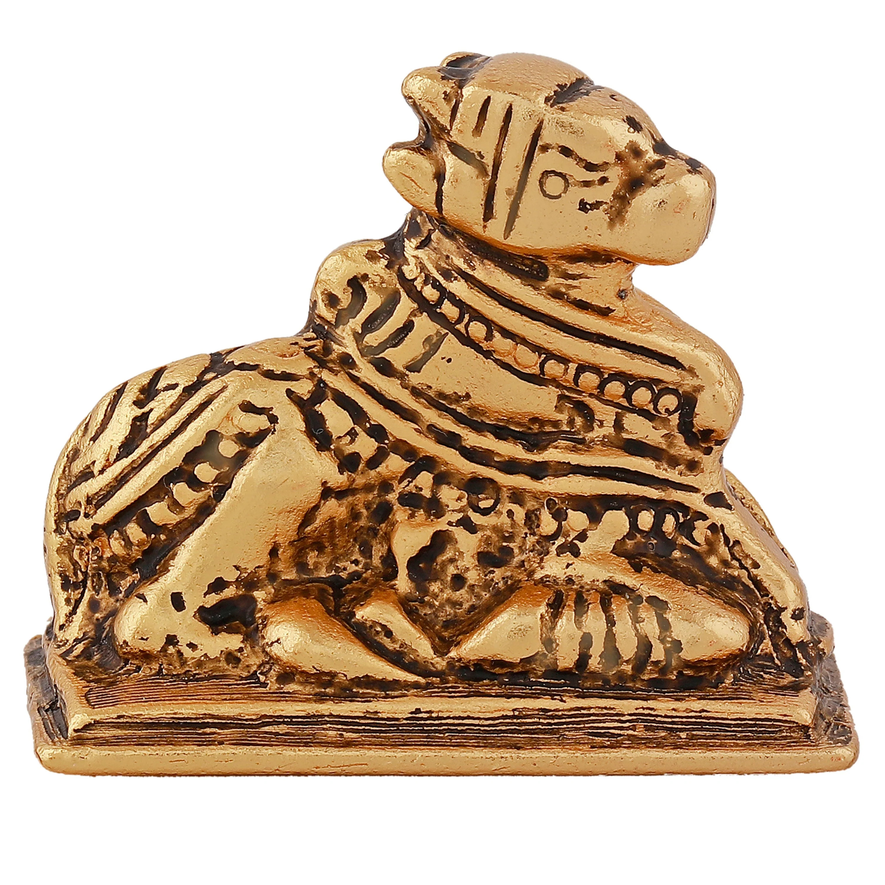 Estele Gold Plated Lord Nandiswara Idol - Image 3