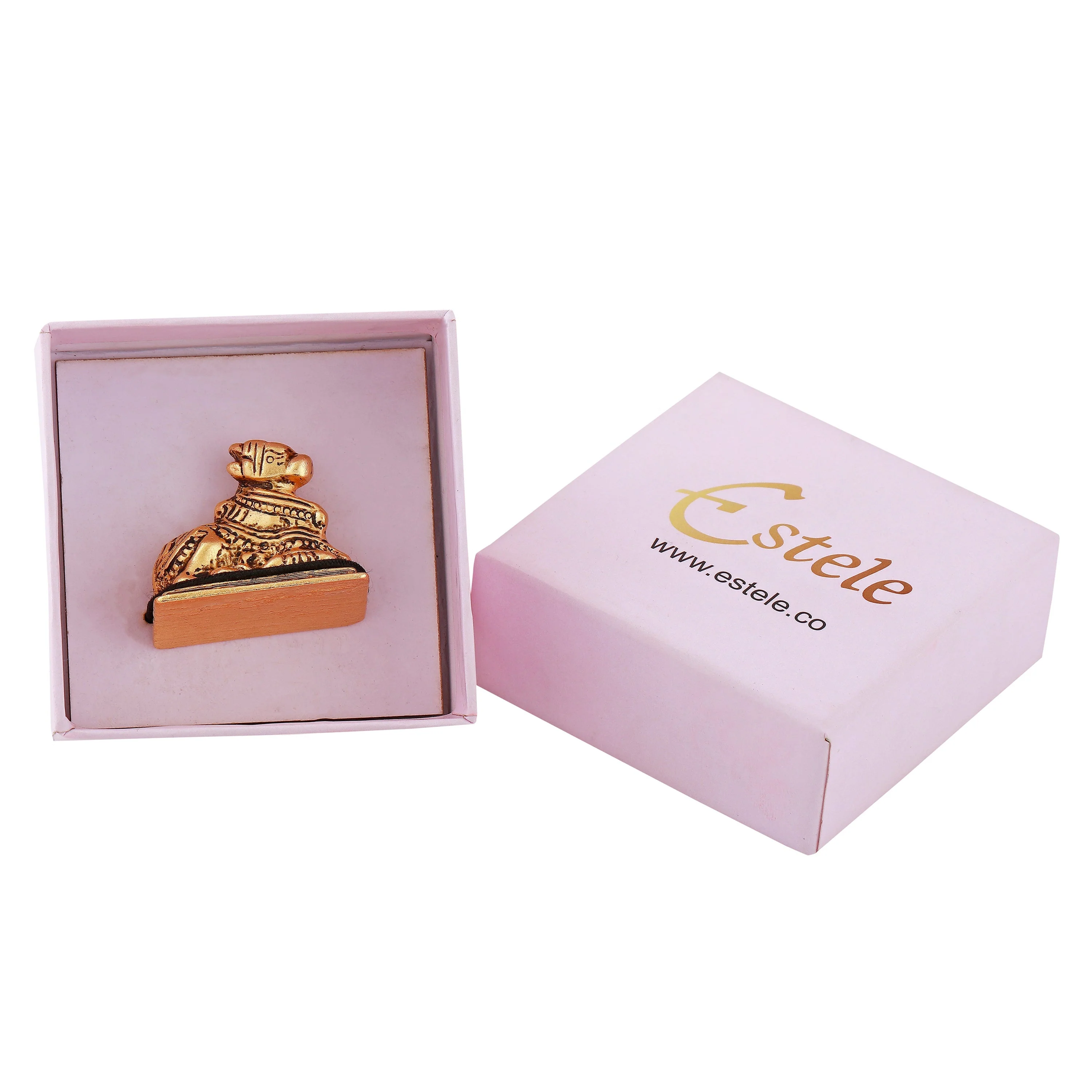 Estele Gold Plated Lord Nandiswara Idol - Image 7