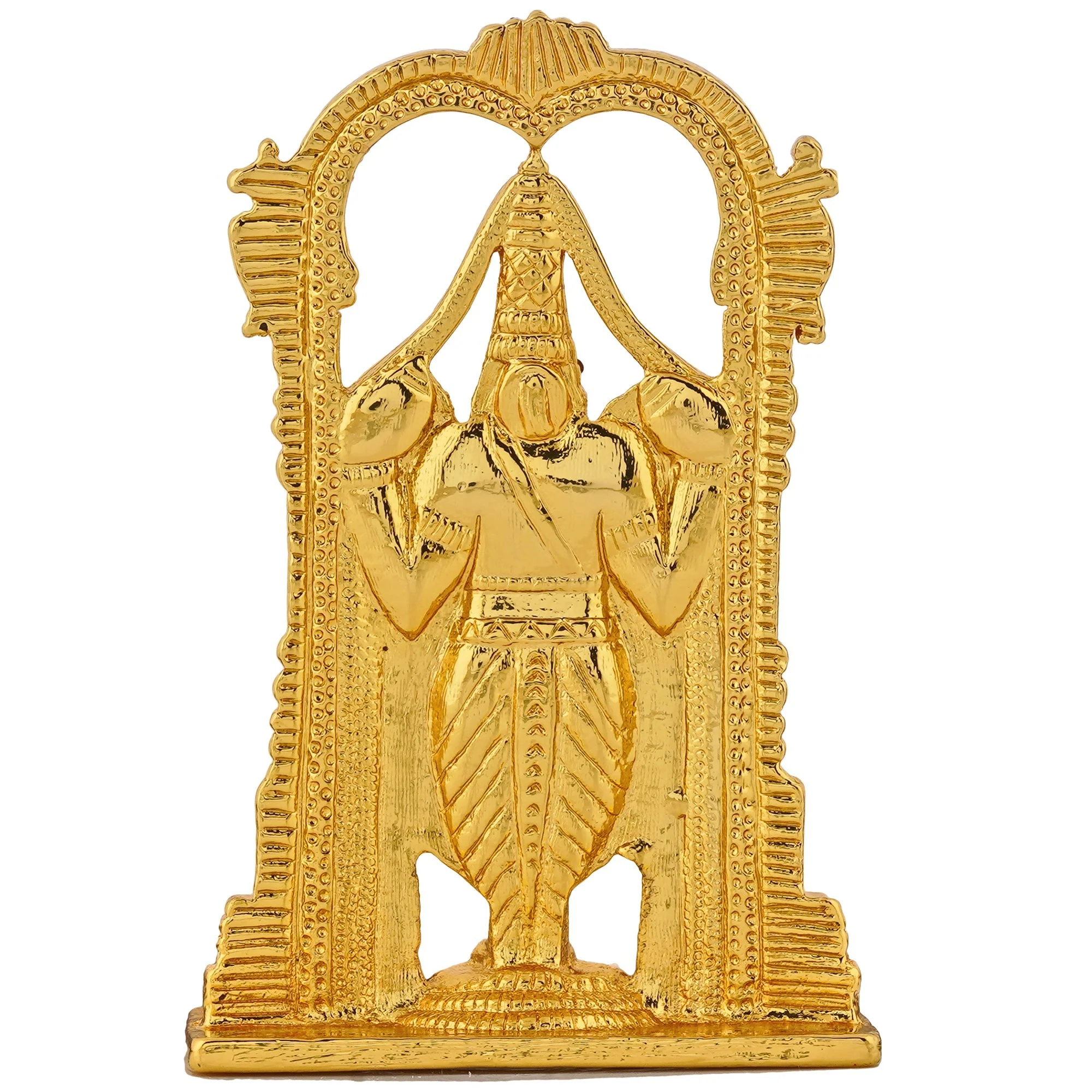 Estele Gold Plated Lord Tirupati Balaji Idol Showpiece For Pooja Mandir/ Home Decorative - Image 4