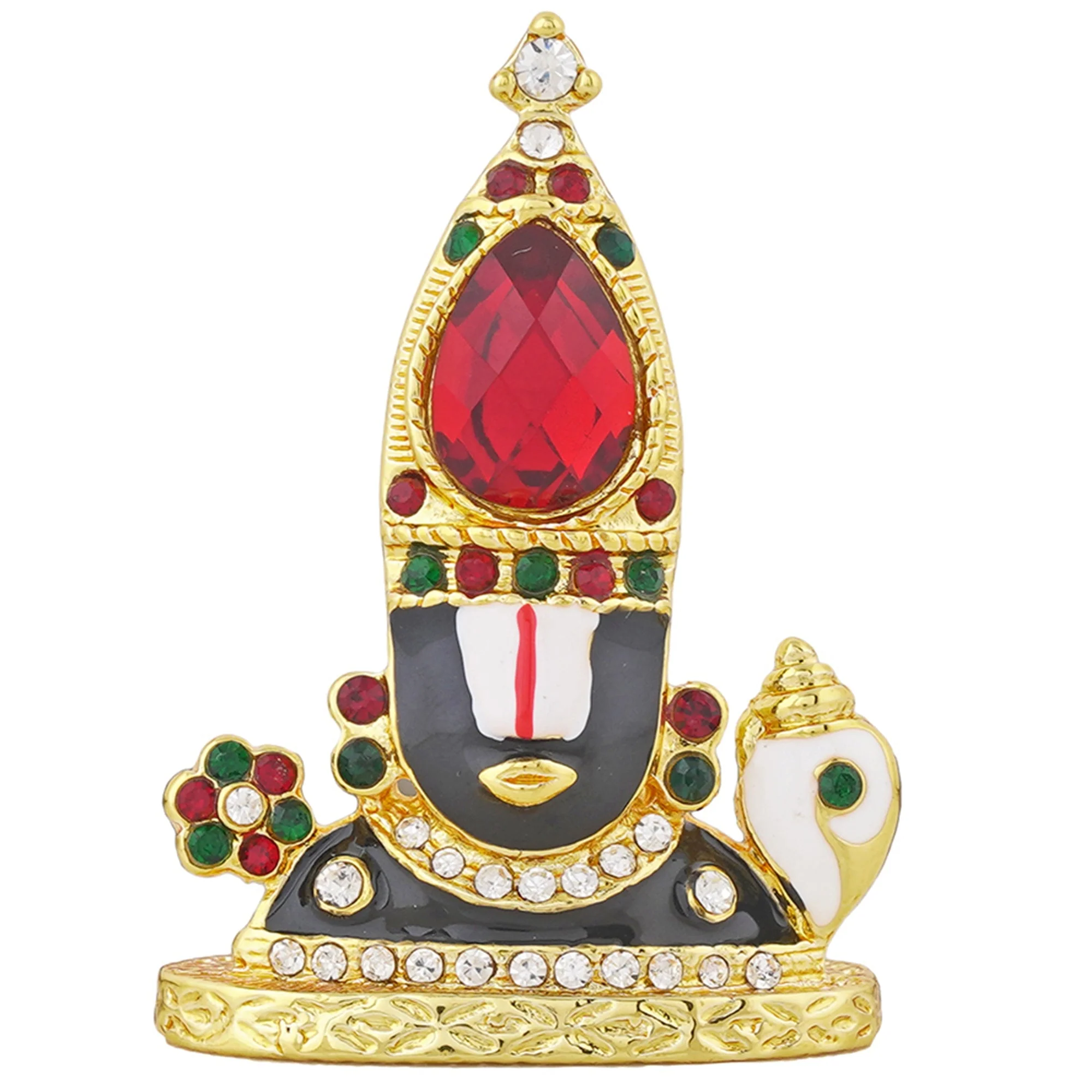 Estele Gold Plated Lord Tirupati Balaji Idol Showpiece For Pooja Mandir/ Home Decorative - Image 2