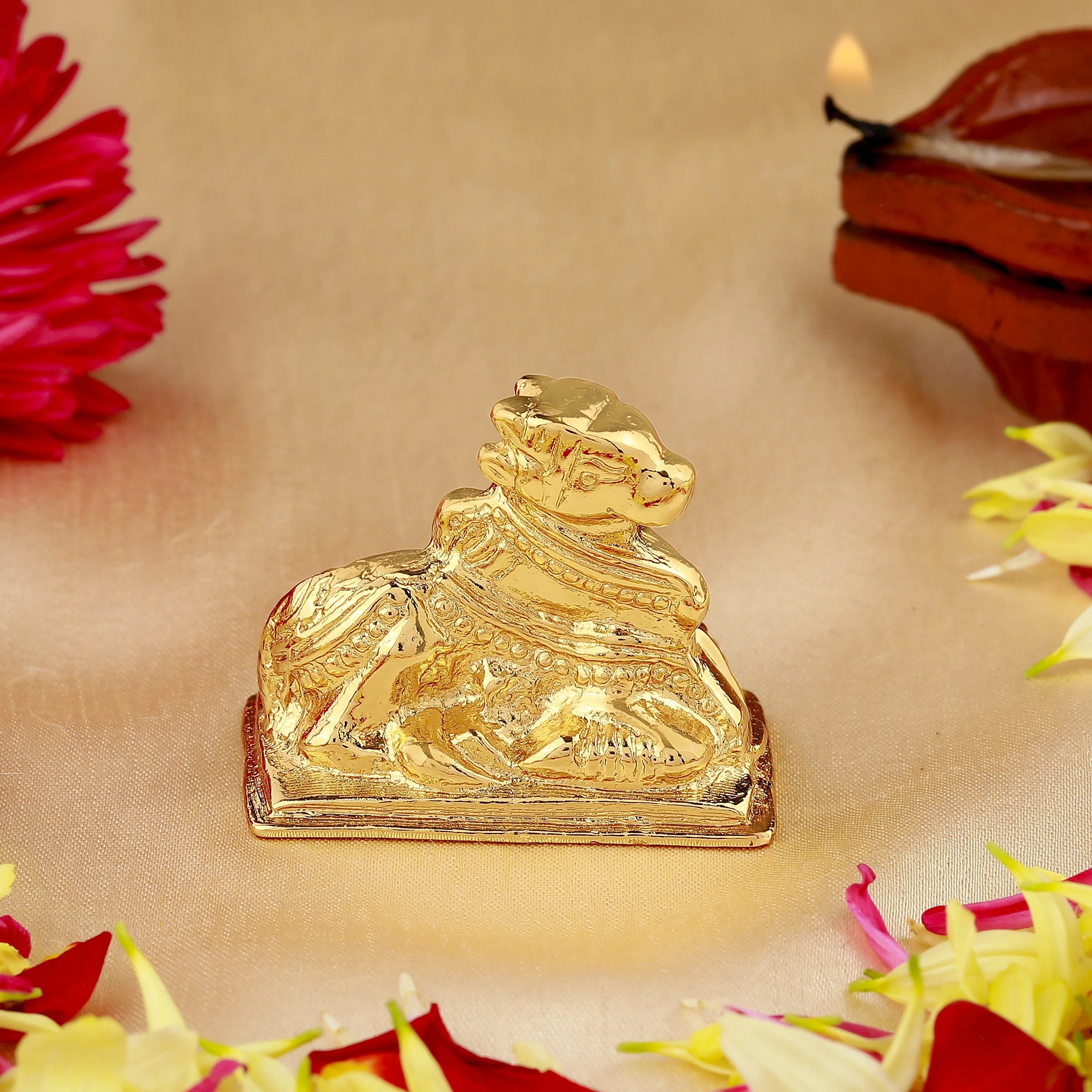 Estele Gold Plated Sacred Holy Nandi (01-Bg)