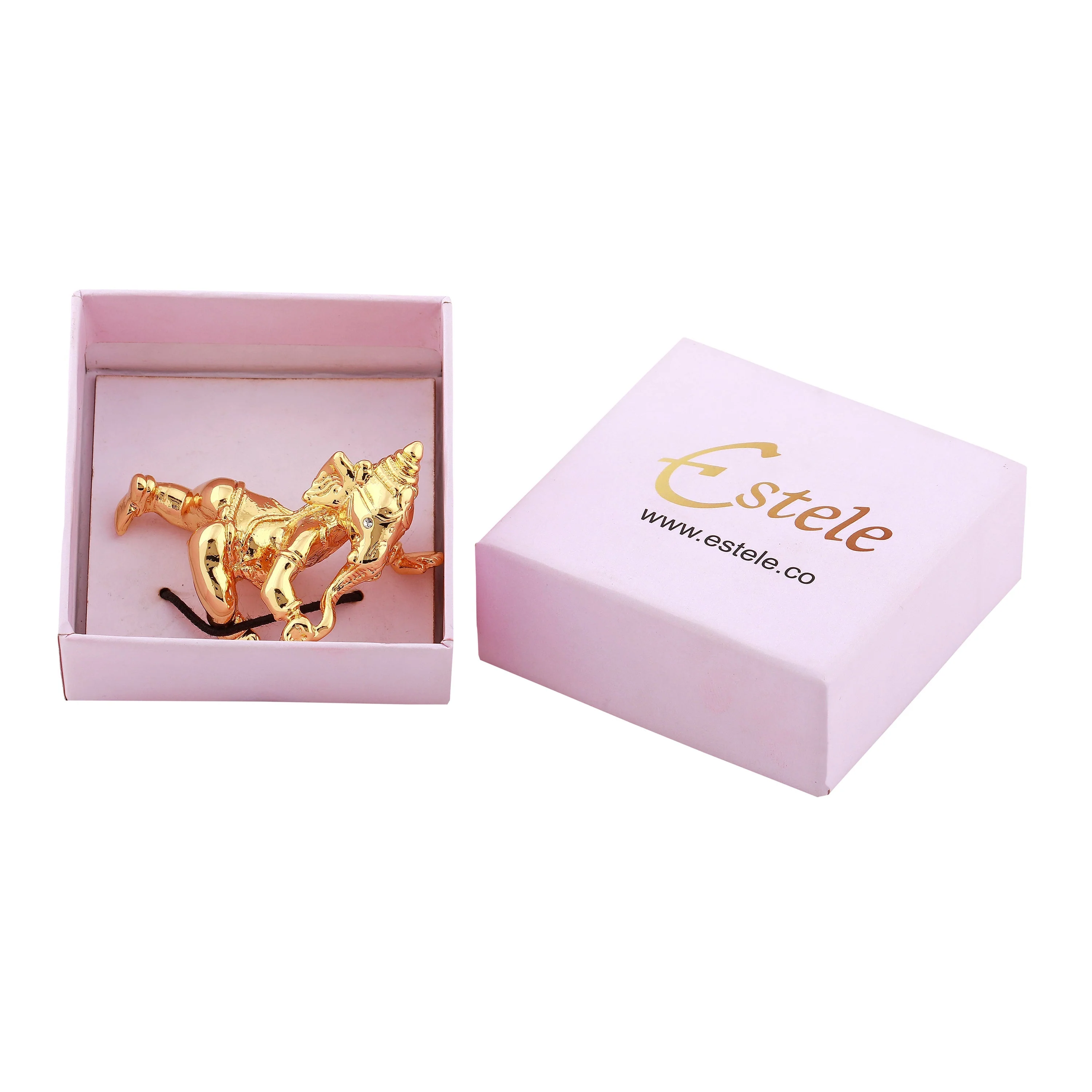 Estele Gold Plated Spiritual Lord Bal Ganesh Idol For Gifts & House Warming/Home/Office Decors. - Image 6
