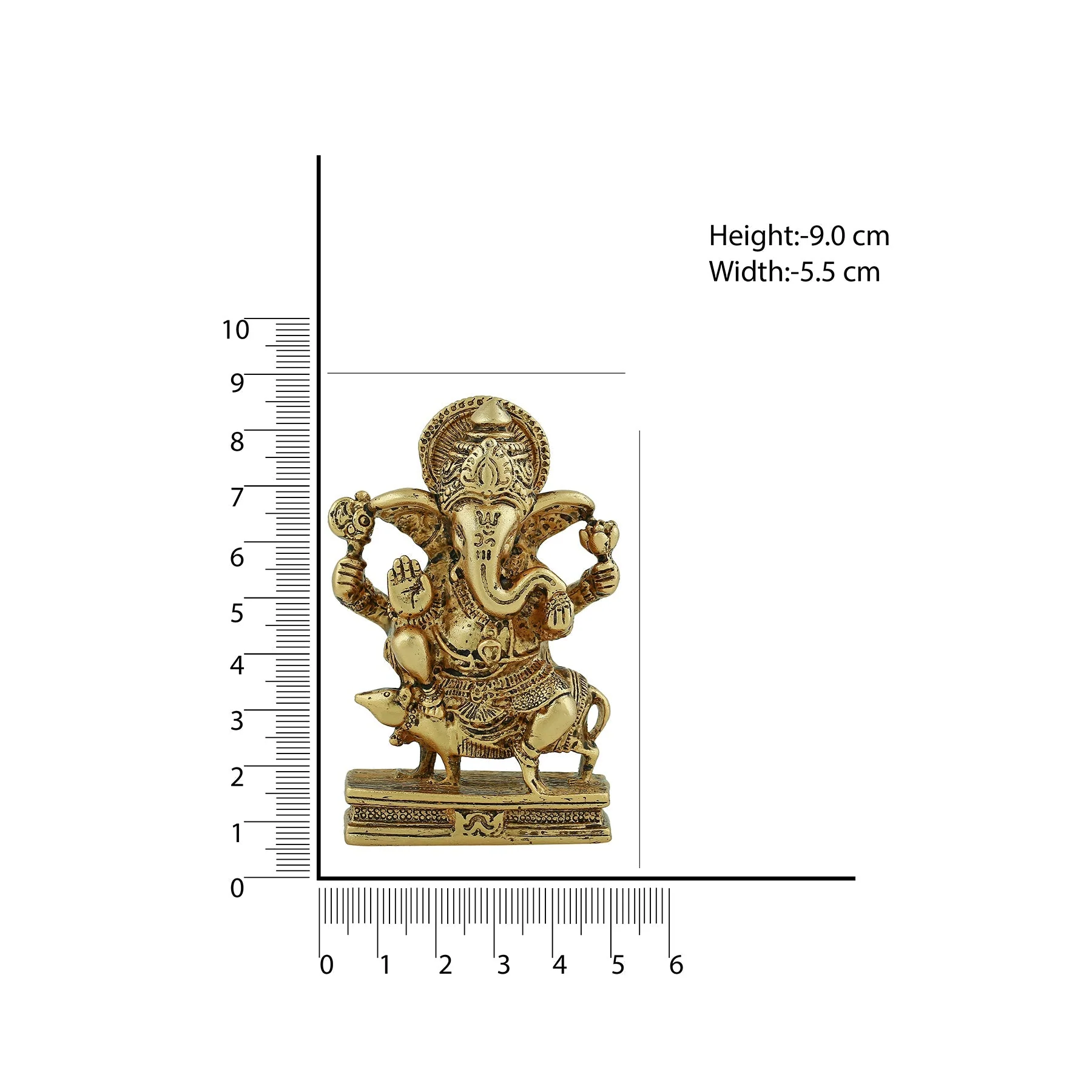 Estele Gold Plated Spiritual Lord Ganesh Idol - Image 8