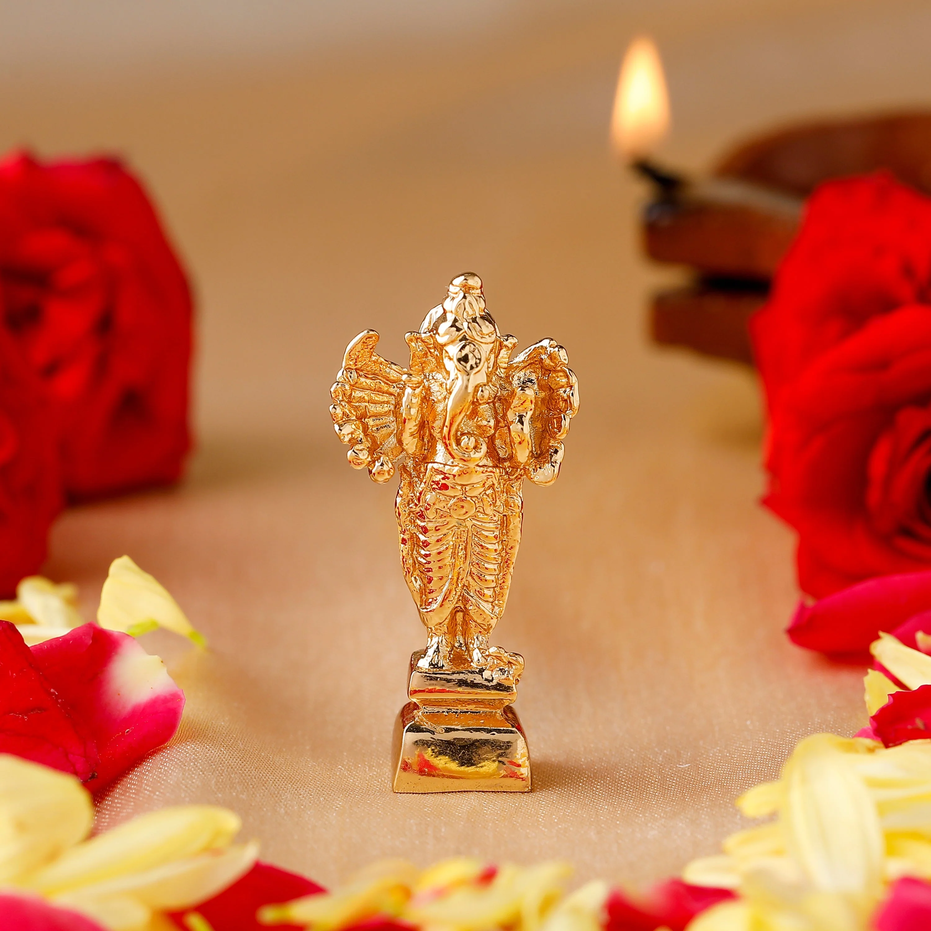 Estele Gold Plated Spiritual Lord Ganesh Idol