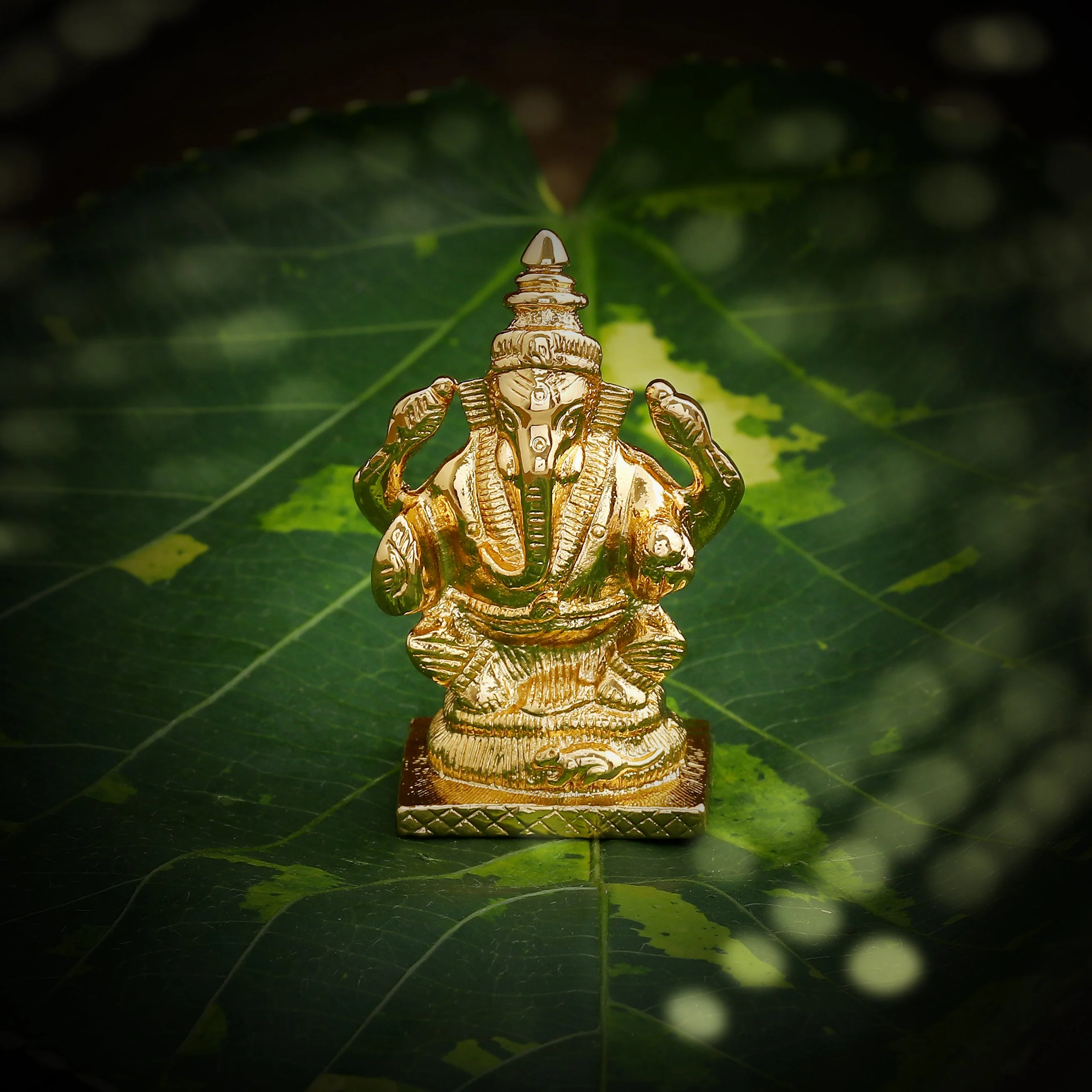 Estele Gold Plated Spiritual Lord Ganesh Idol For Gifts & House Warming/Home/Office Decors. - Image 2