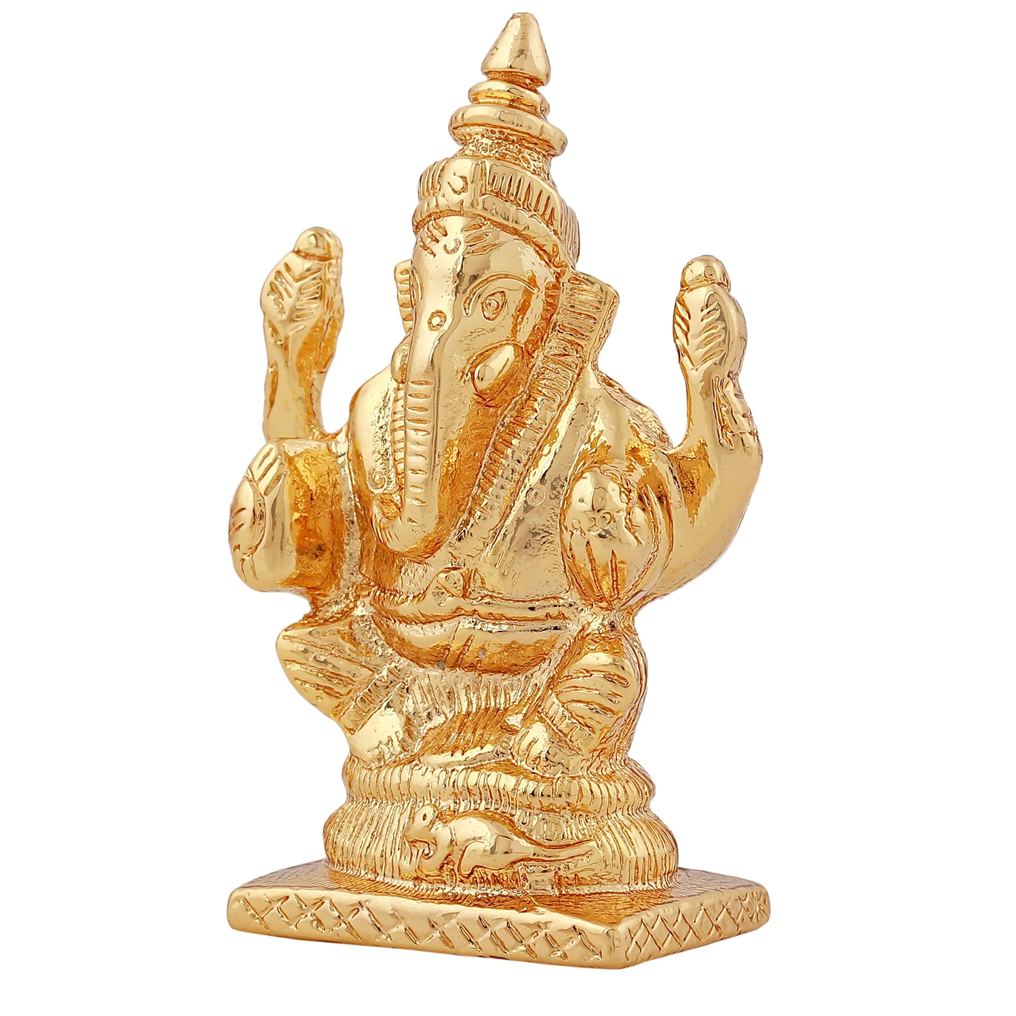 Estele Gold Plated Spiritual Lord Ganesh Idol For Gifts & House Warming/Home/Office Decors. - Image 8