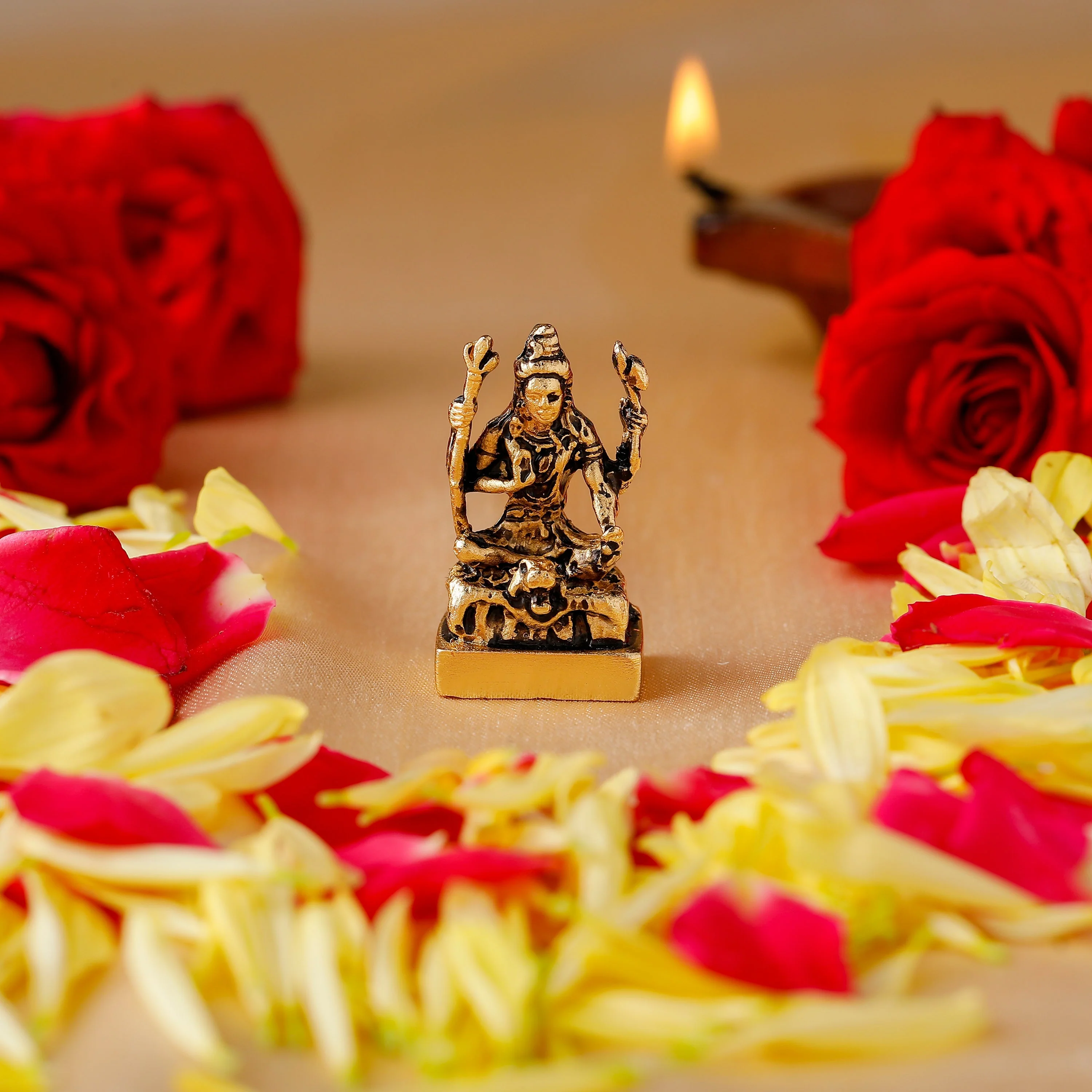 Estele Gold Plated Spiritual Lord Shiva Idol - Image 2