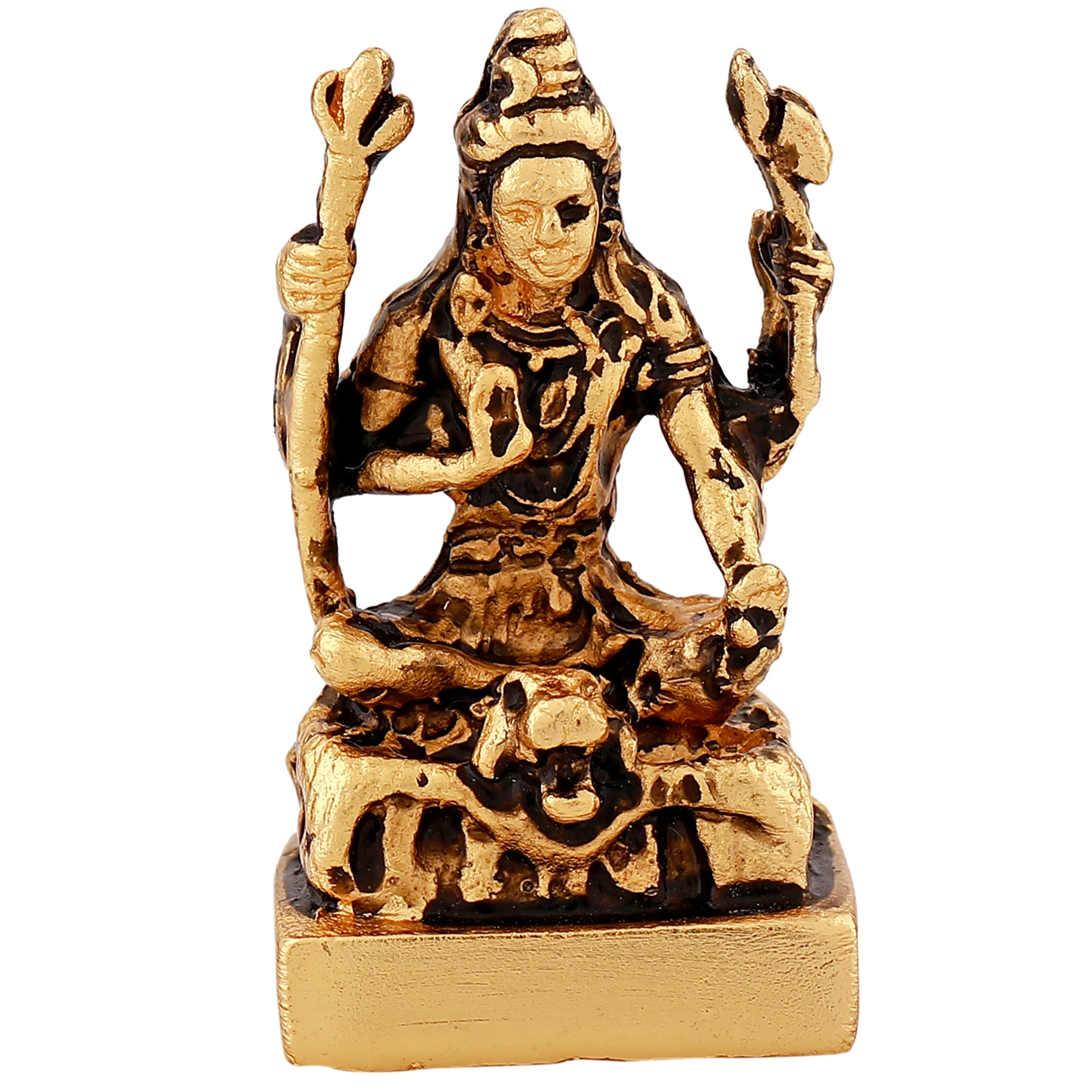 Estele Gold Plated Spiritual Lord Shiva Idol - Image 3
