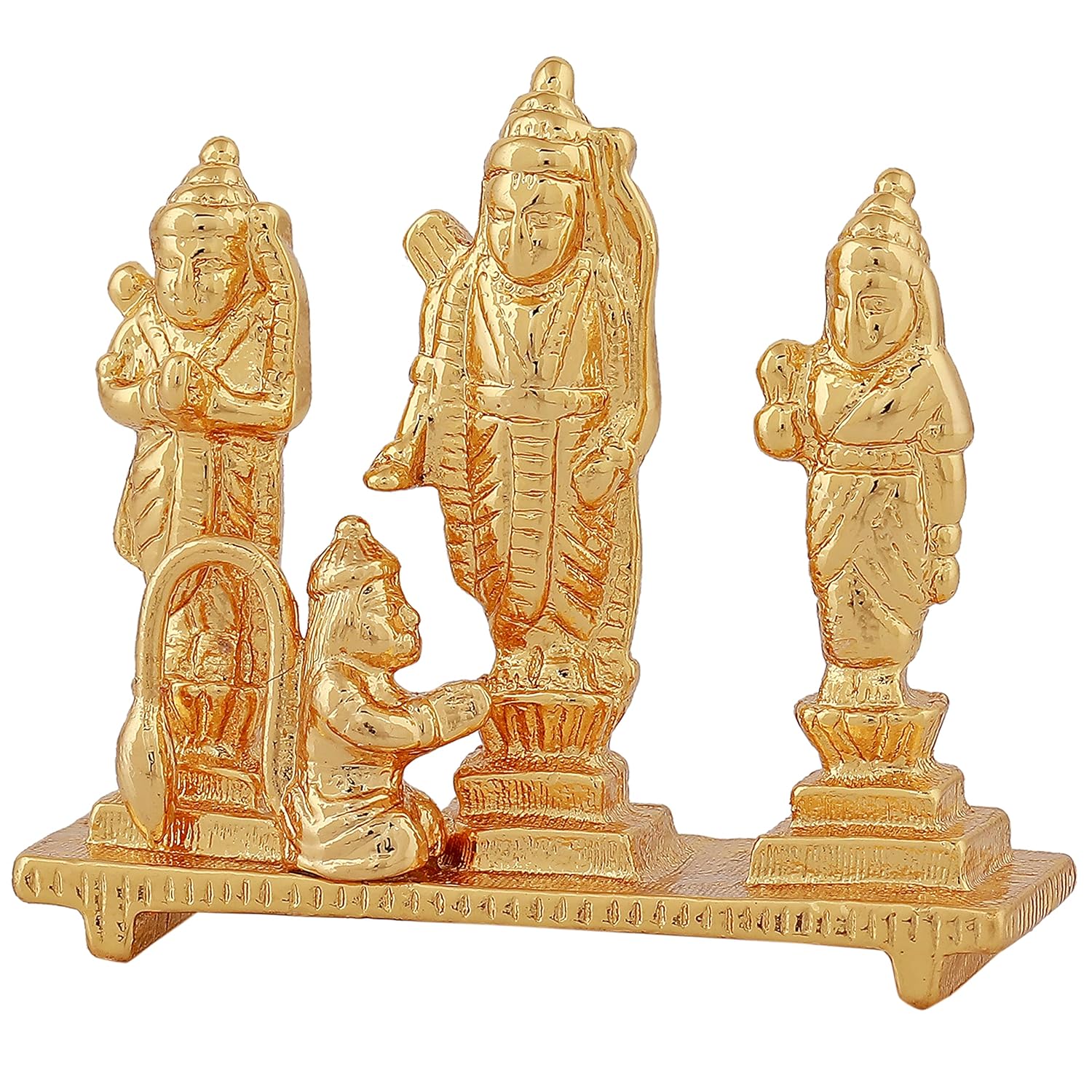 Estele Gold Plated Spiritual Ram Darbar|God Ram,Laxman,Sita & Hanuman Idol For Home/Car Decor. - Image 4