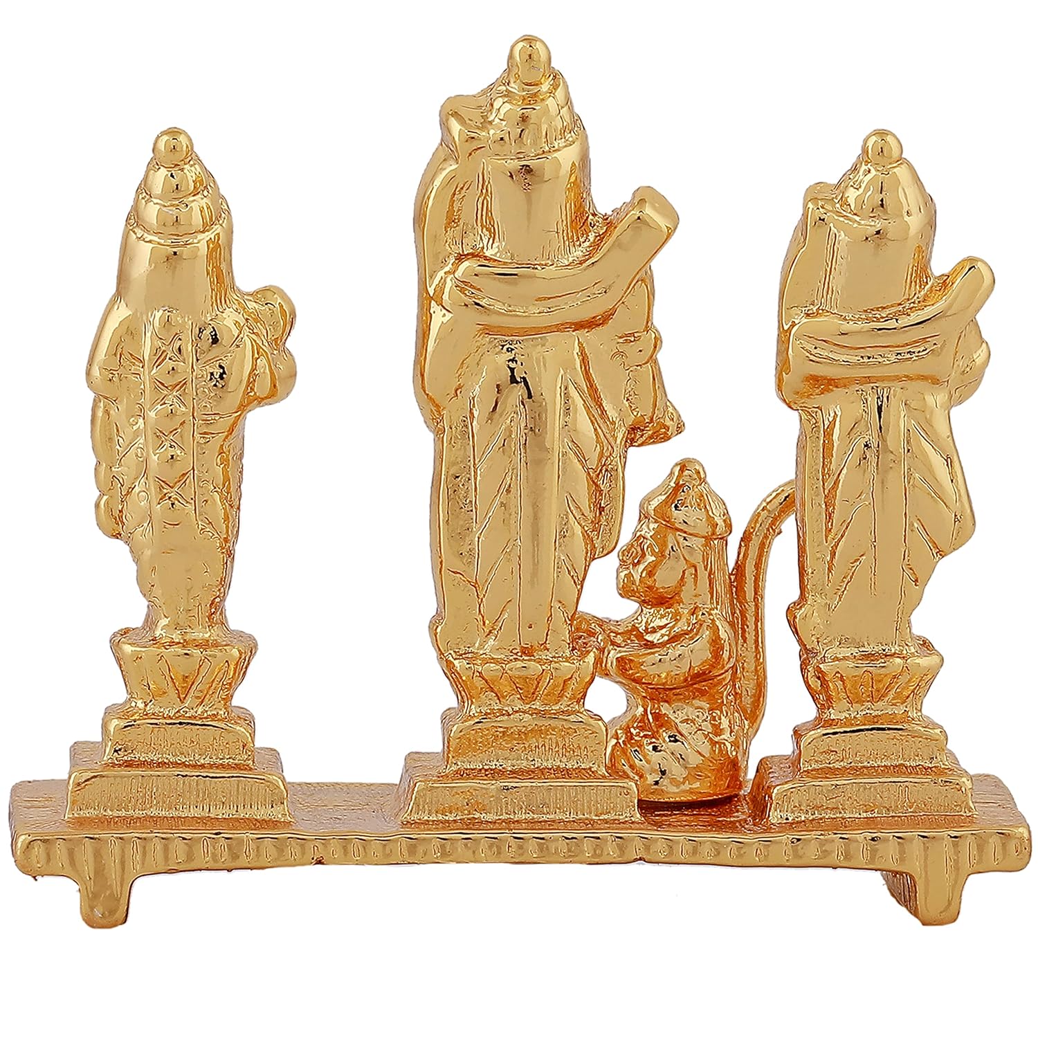Estele Gold Plated Spiritual Ram Darbar|God Ram,Laxman,Sita & Hanuman Idol For Home/Car Decor. - Image 5