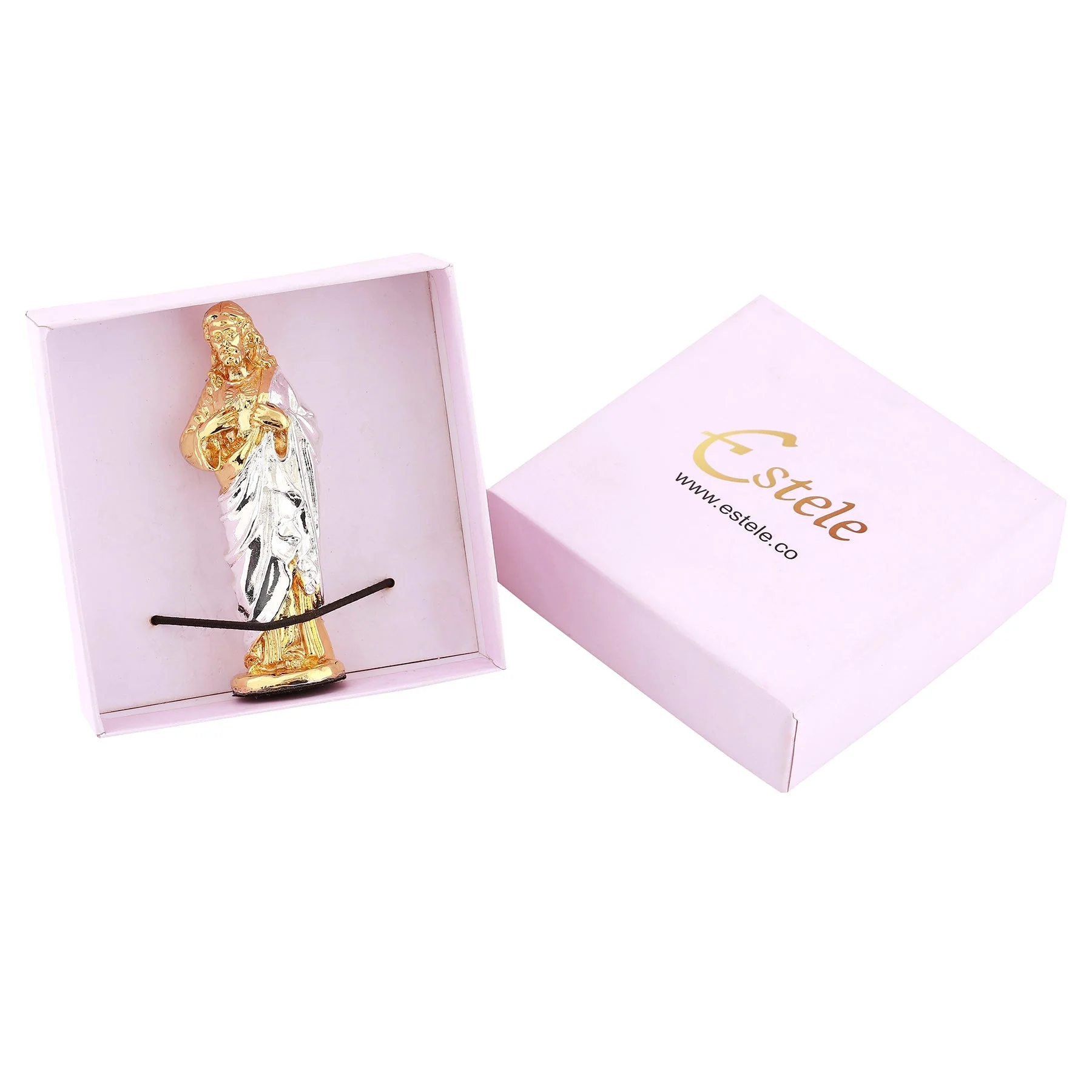 Estele Gold & Rhodium Plated Almighty Jesus Christ Idol Showpiece For Gifting/Home Decoration. - Image 6