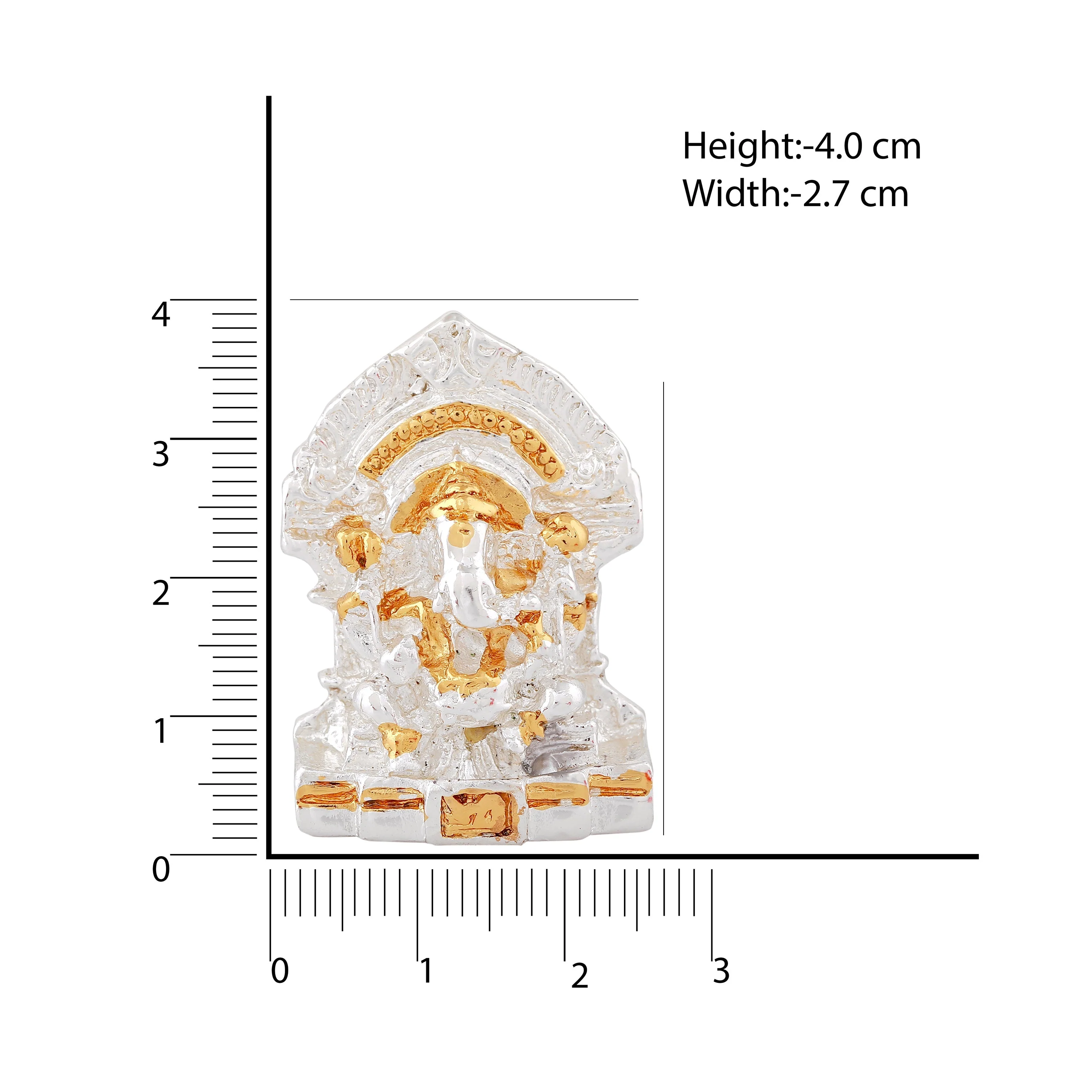 Estele Gold & Rhodium Plated Divine Ganesh Idol - Image 8