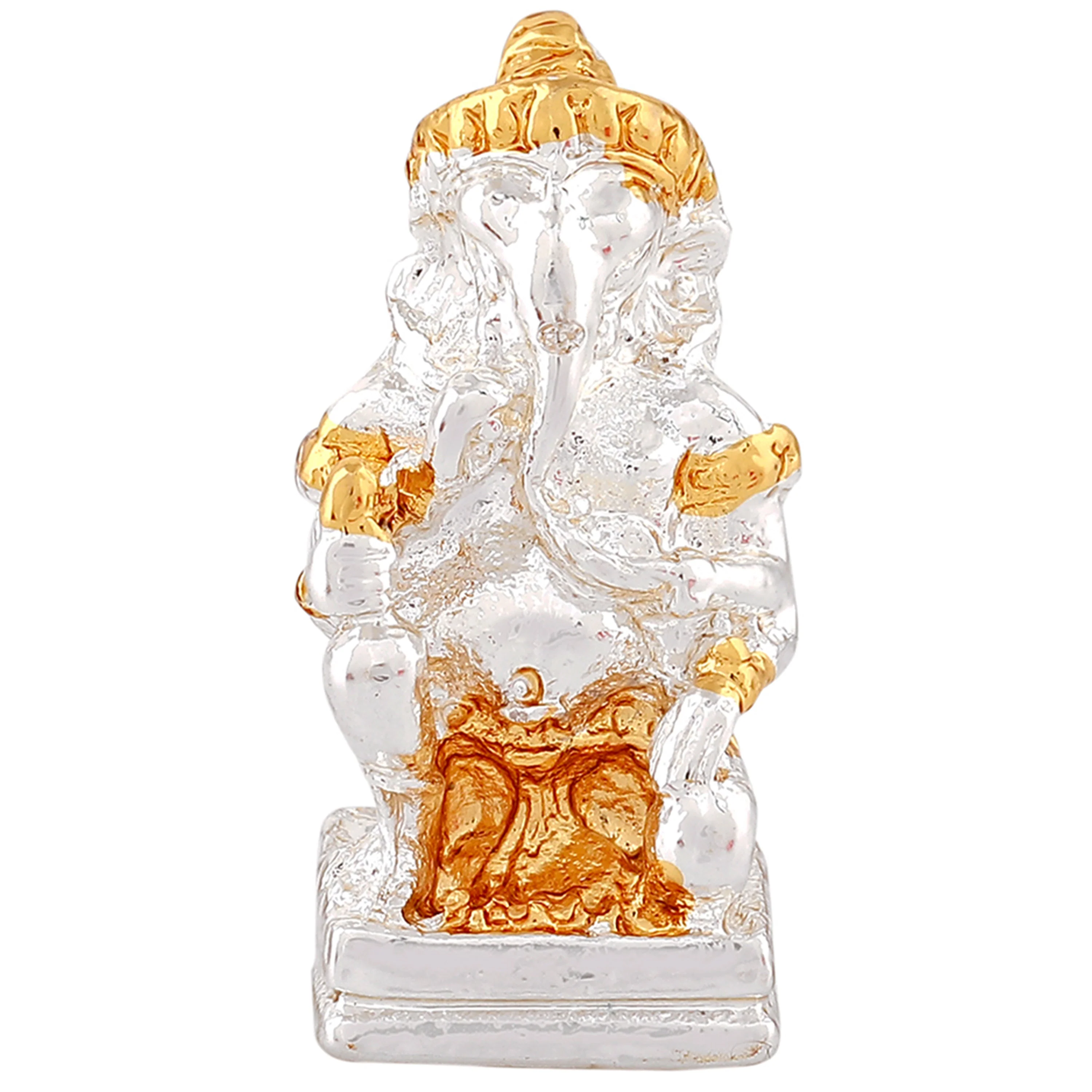 Estele Gold & Rhodium Plated Divine Ganesh Idol - Image 2