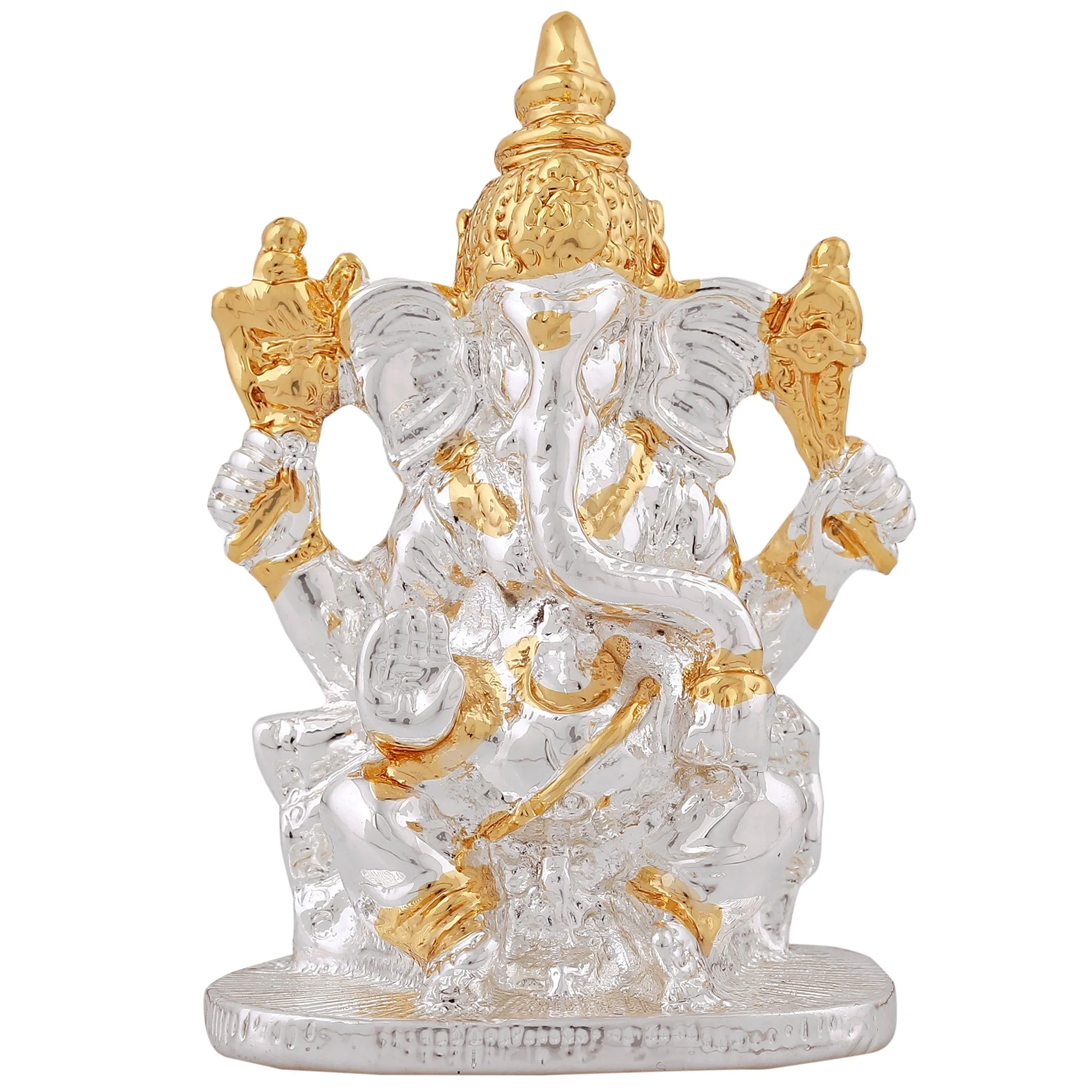 Estele Gold & Rhodium Plated Divine Ganesh Idol - Image 3