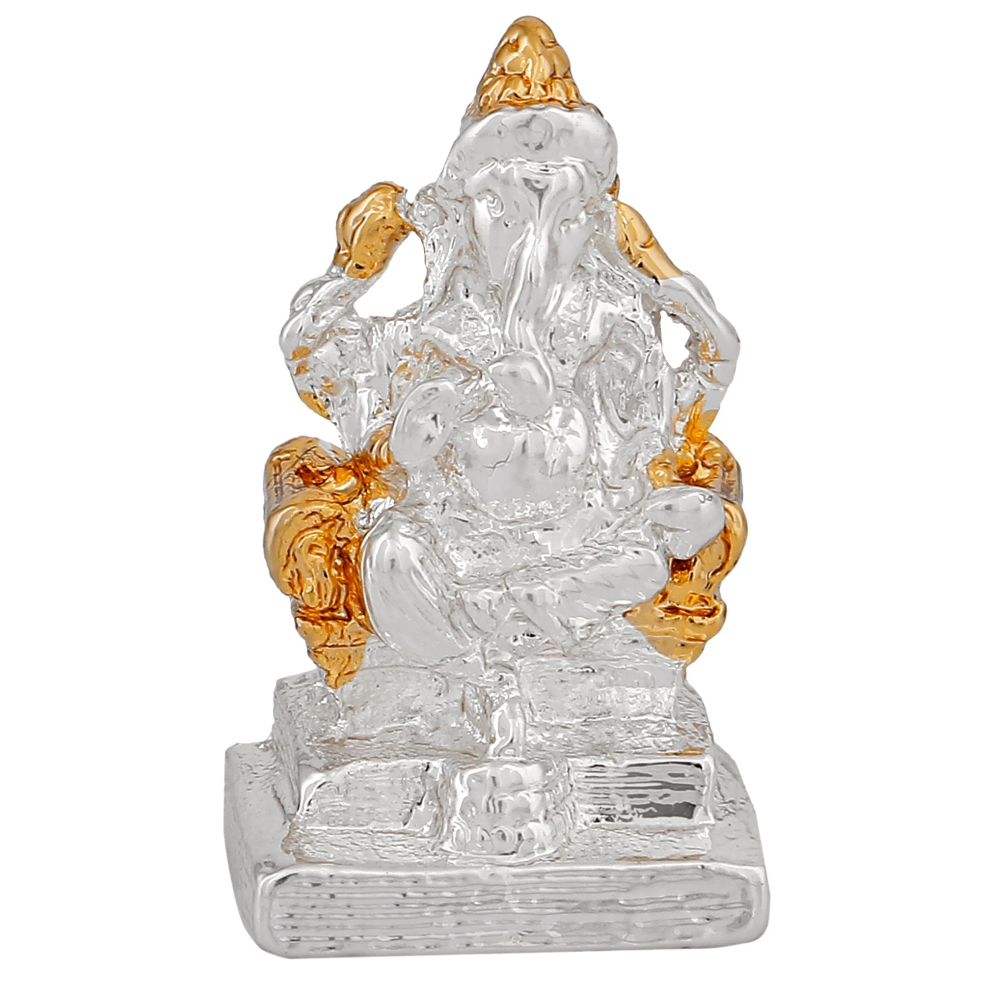Estele Gold & Rhodium Plated Divine Ganesh Idol - Image 3