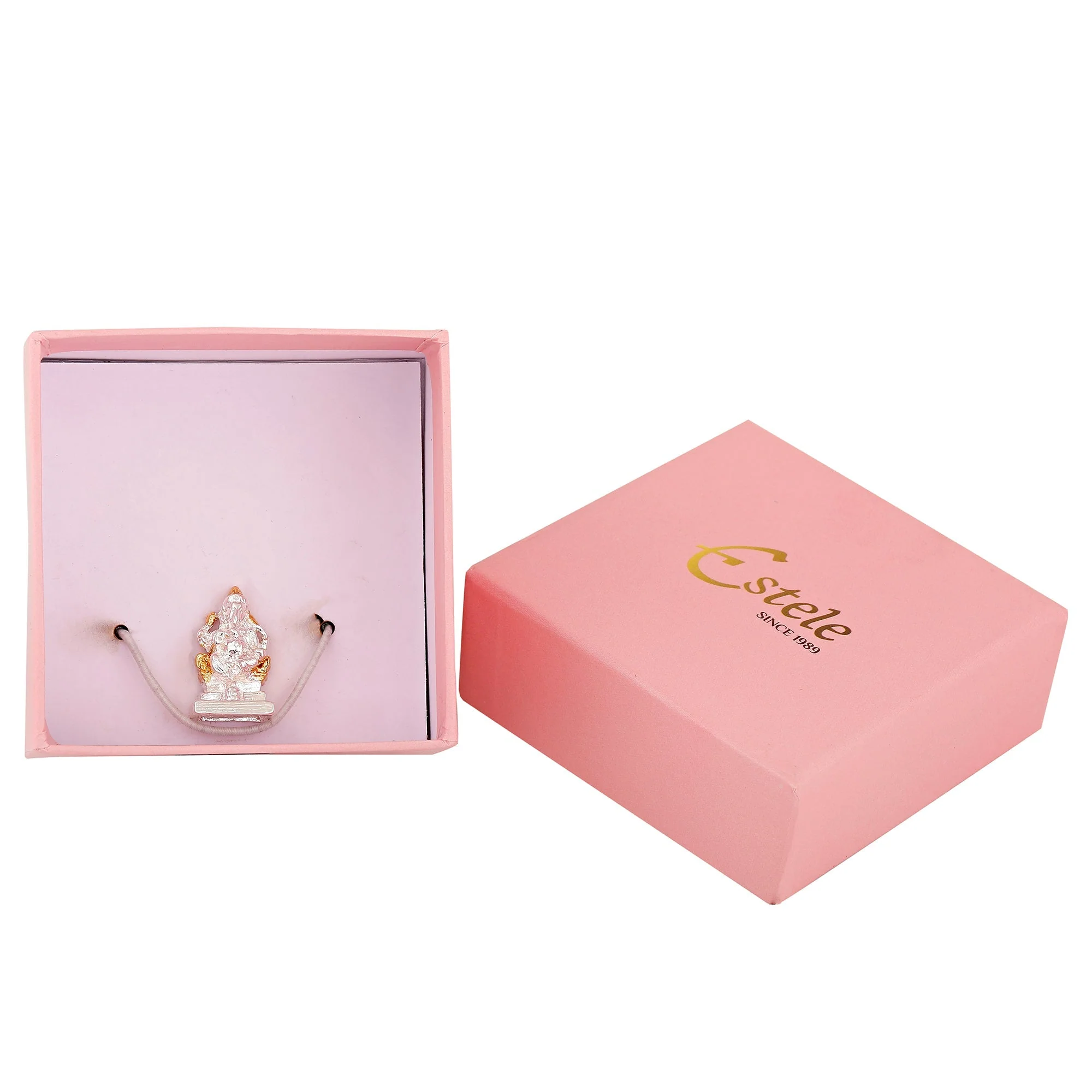 Estele Gold & Rhodium Plated Divine Ganesh Idol - Image 7