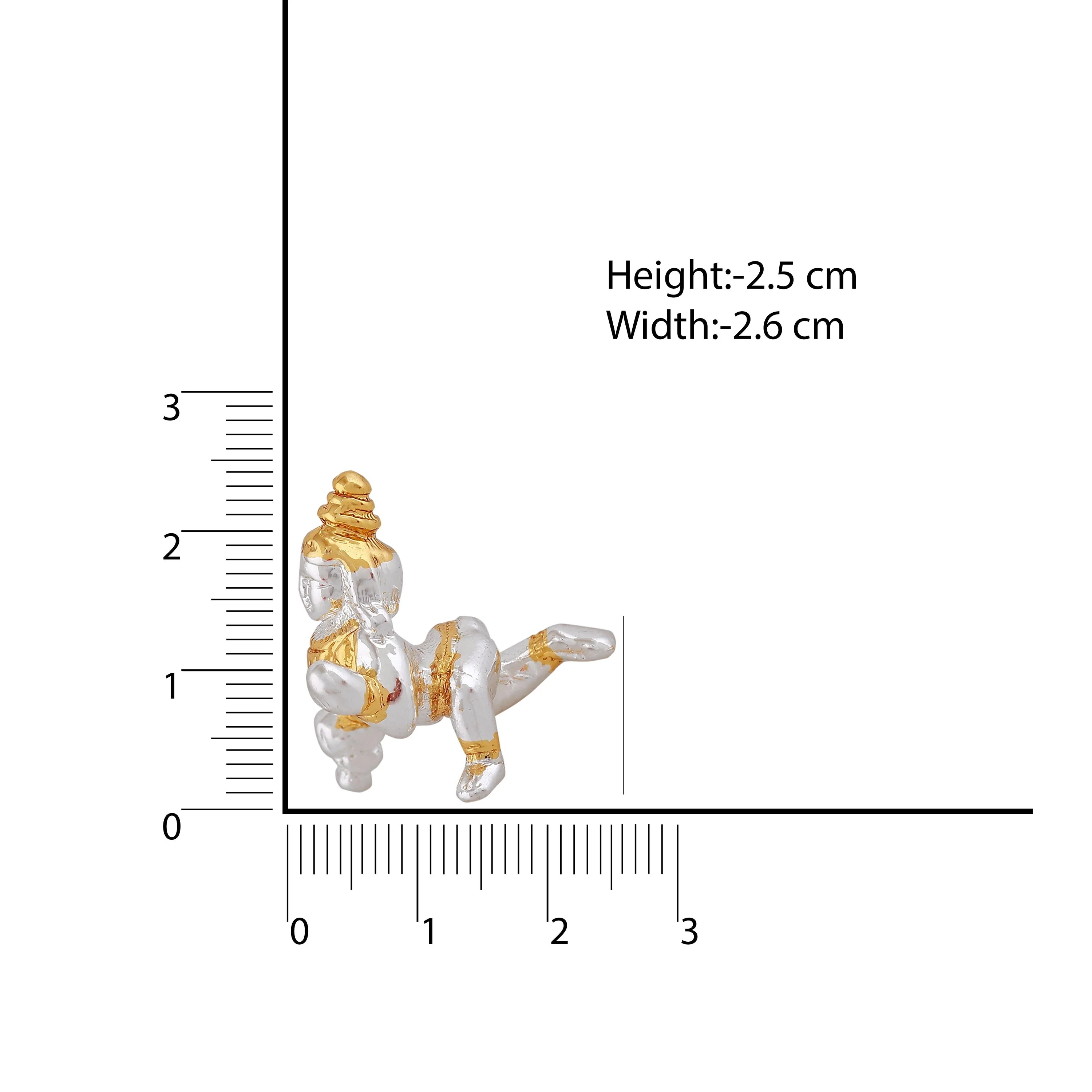 Estele Gold & Rhodium Plated Divine Lord Krishna Idol - Image 7