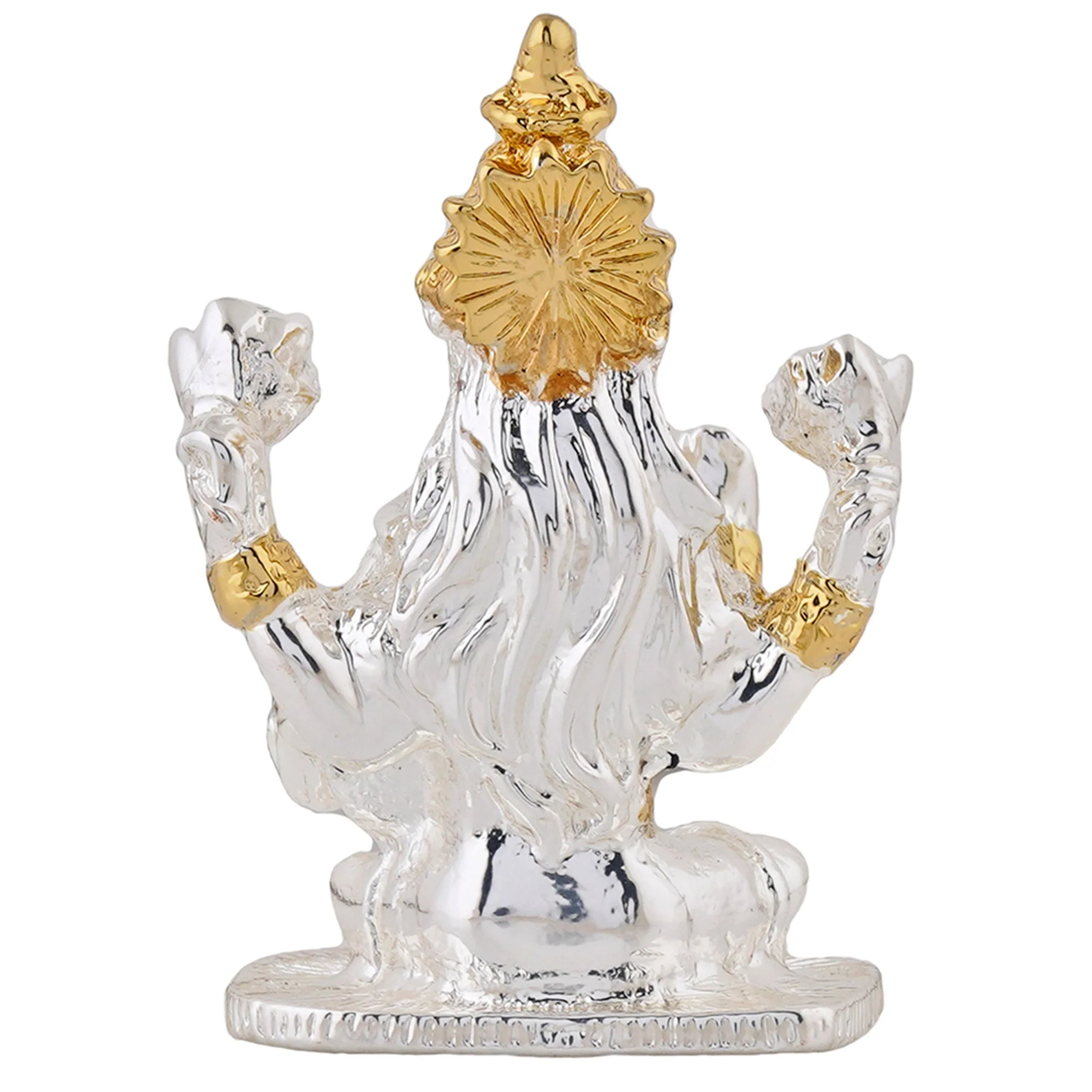 Estele Gold & Rhodium Plated Goddess Lakshmi Ji Idol - Image 4