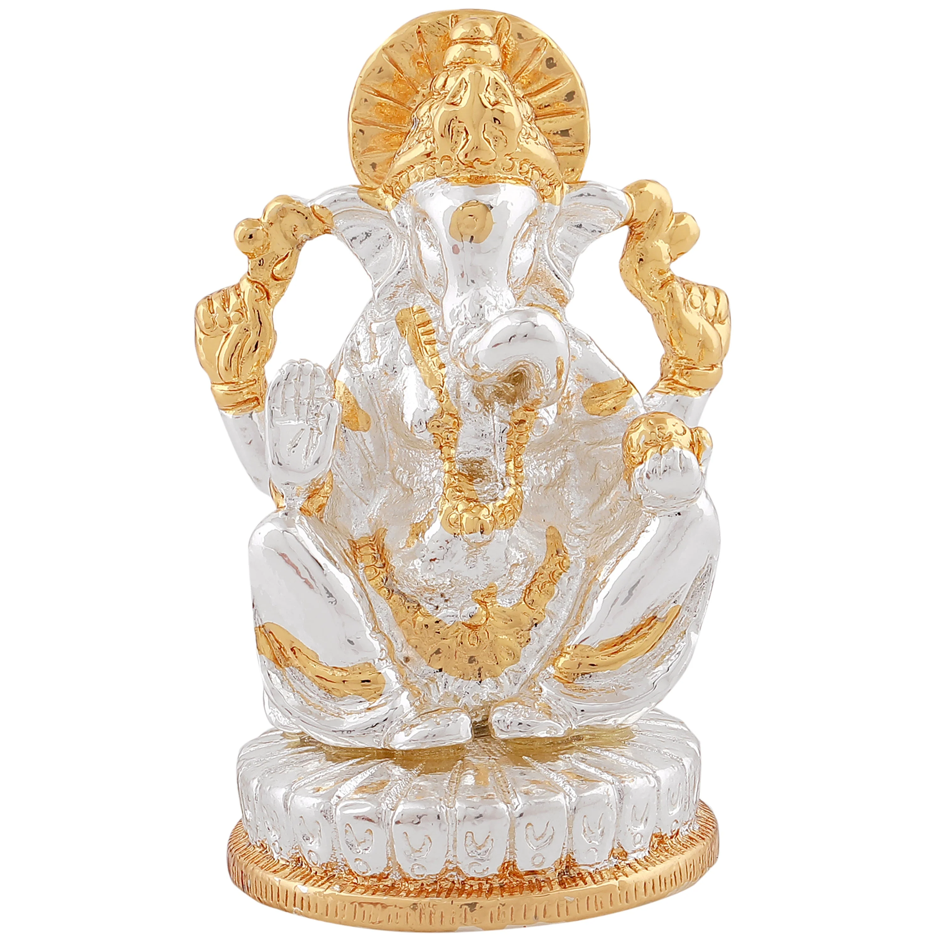 Estele Gold & Rhodium Plated Lord Ganesh Idol (2Tn) 30T - Image 2