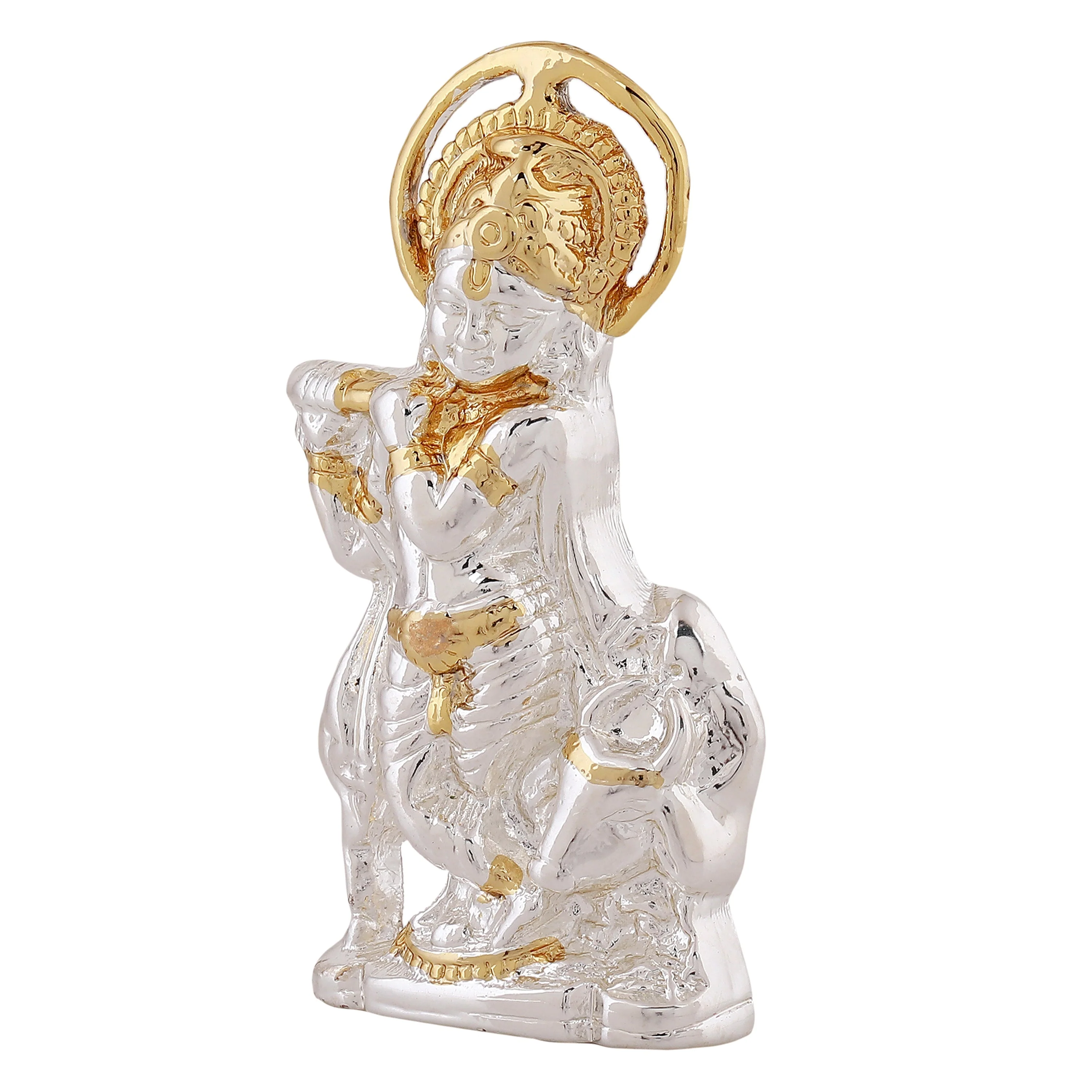 Estele Gold & Rhodium Plated Lord Krishna Idol - Image 4