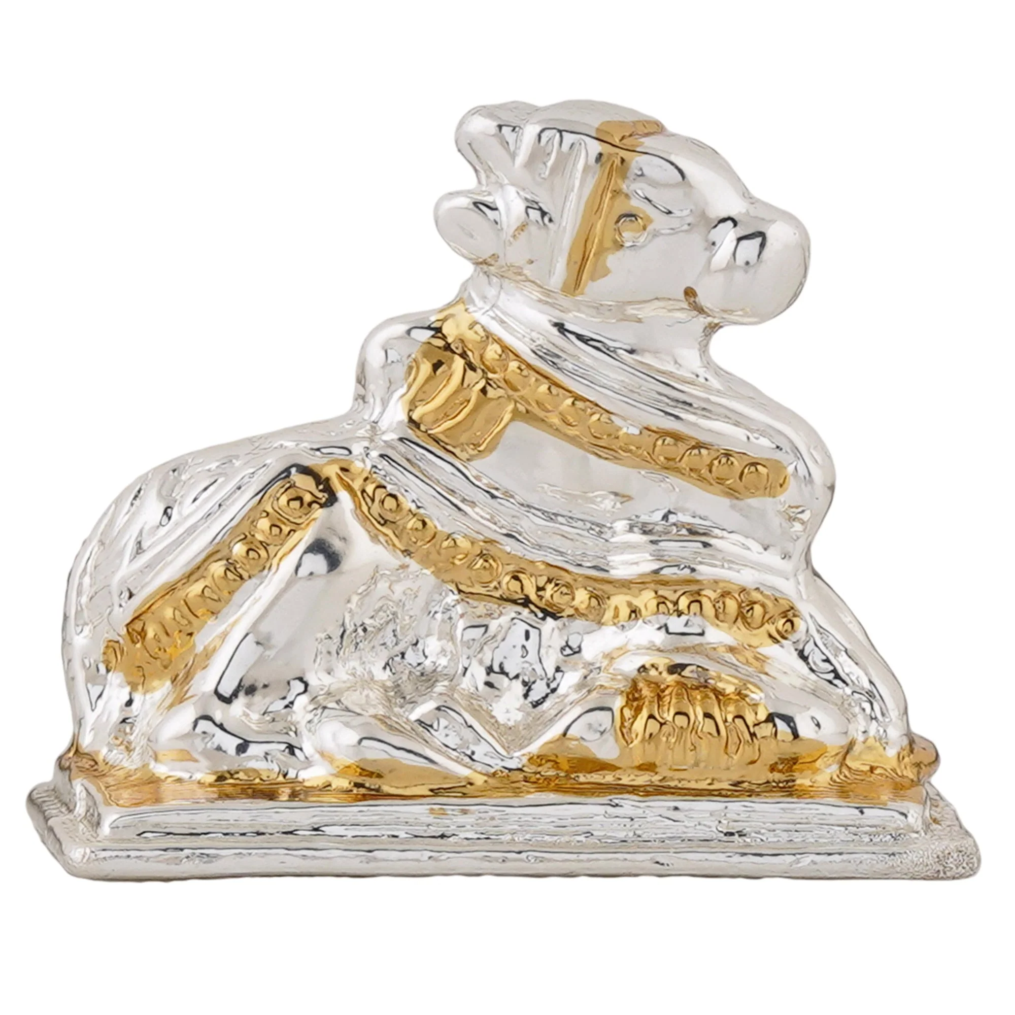 Estele Gold & Rhodium Plated Lord Nandiswara Idol - Image 2