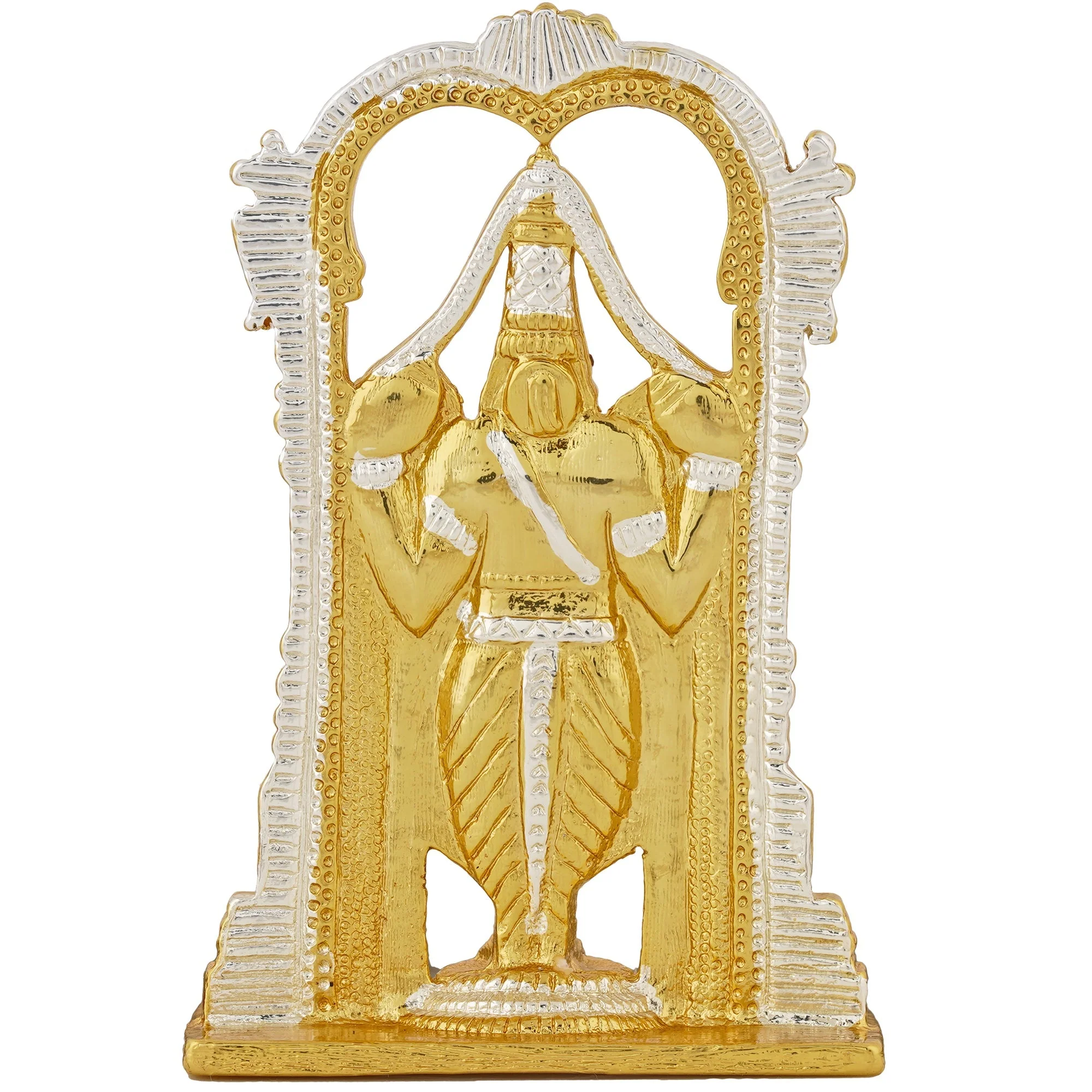 Estele Gold & Rhodium Plated Lord Tirupati Balaji Idol Showpiece For Pooja Mandir/ Home Decorative - Image 4