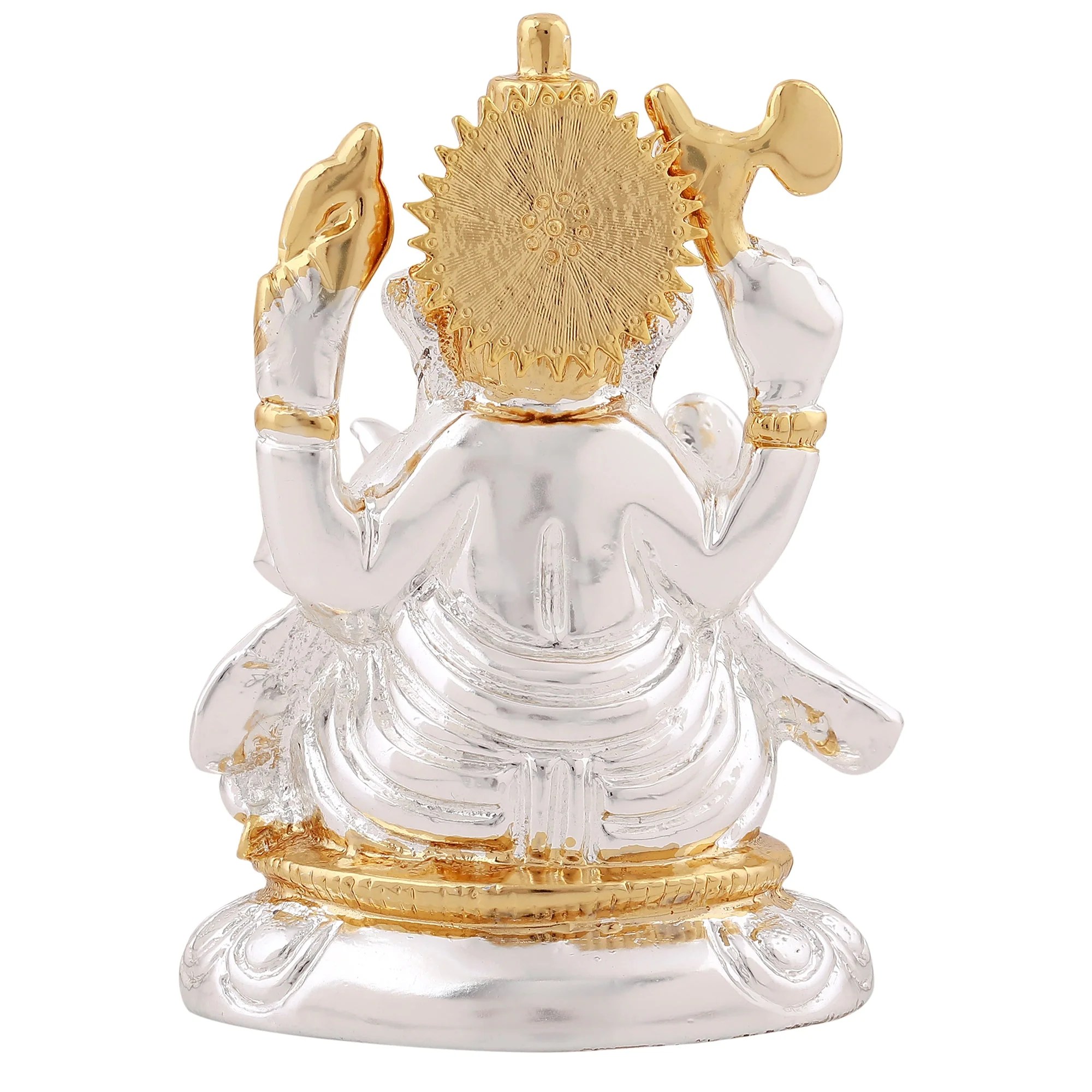 Estele Gold & Rhodium Plated Spiritual Lord Bal Ganesh Idol For Gifts & House Warming/Home/Office Decors. - Image 4