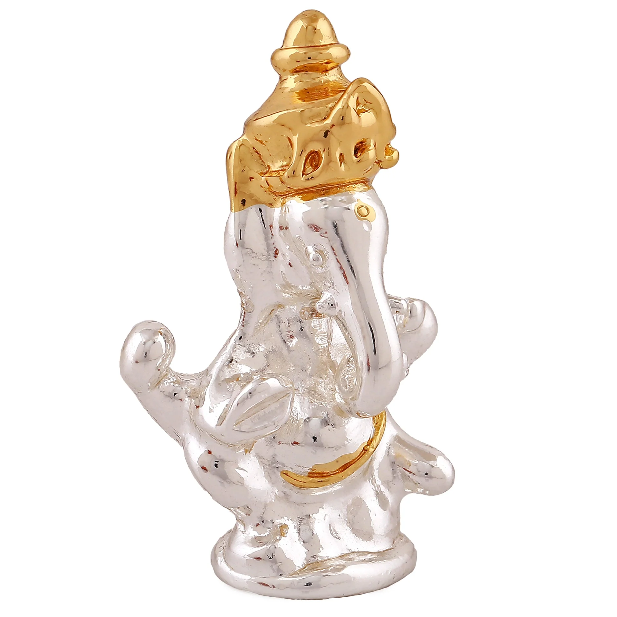 Estele Gold & Rhodium Plated Spiritual Lord Ganesh Idol For Gifts & House Warming/Home/Office Decors. - Image 3