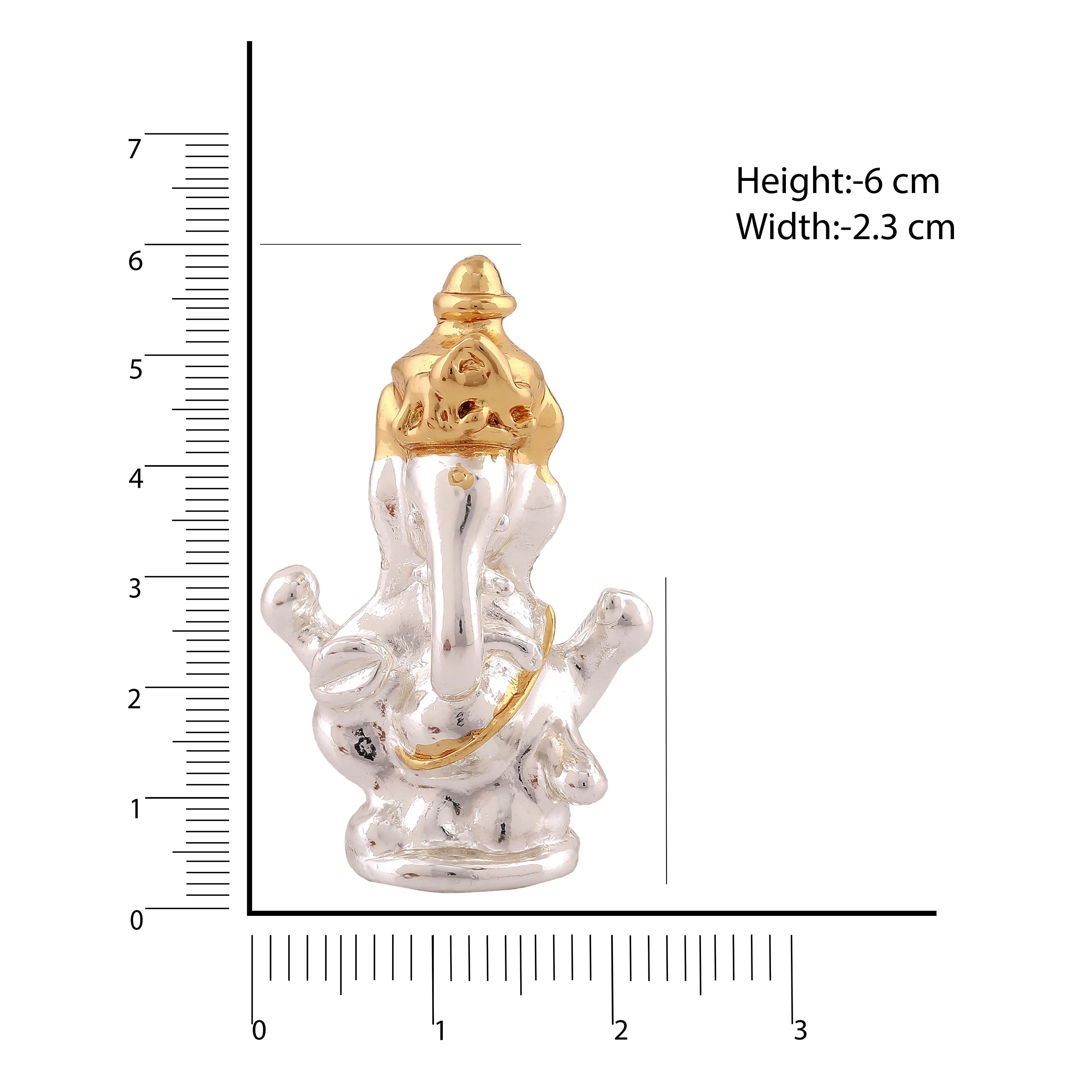 Estele Gold & Rhodium Plated Spiritual Lord Ganesh Idol For Gifts & House Warming/Home/Office Decors. - Image 5