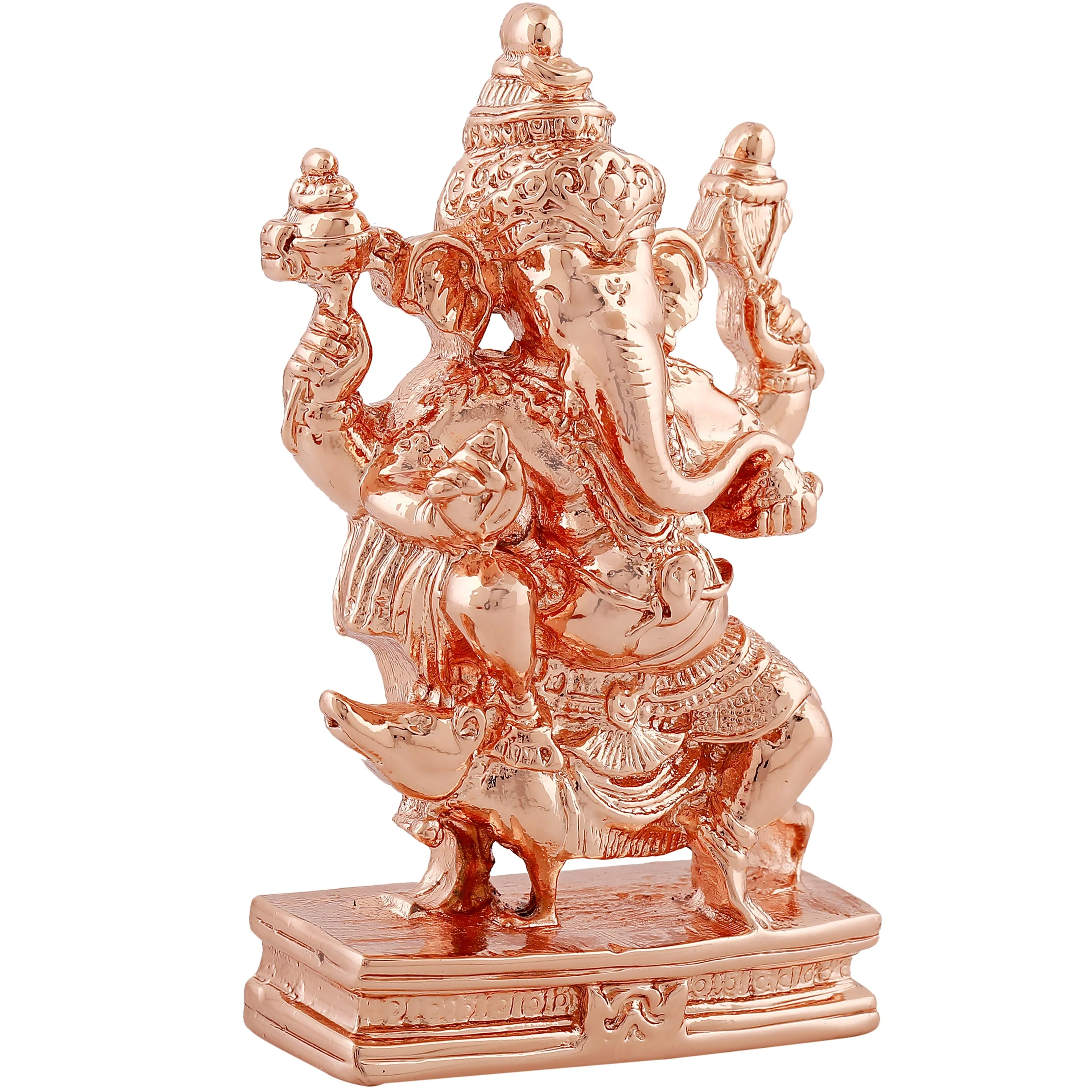 Estele Pink Gold Plated Lord Ganesha Idol - Image 5
