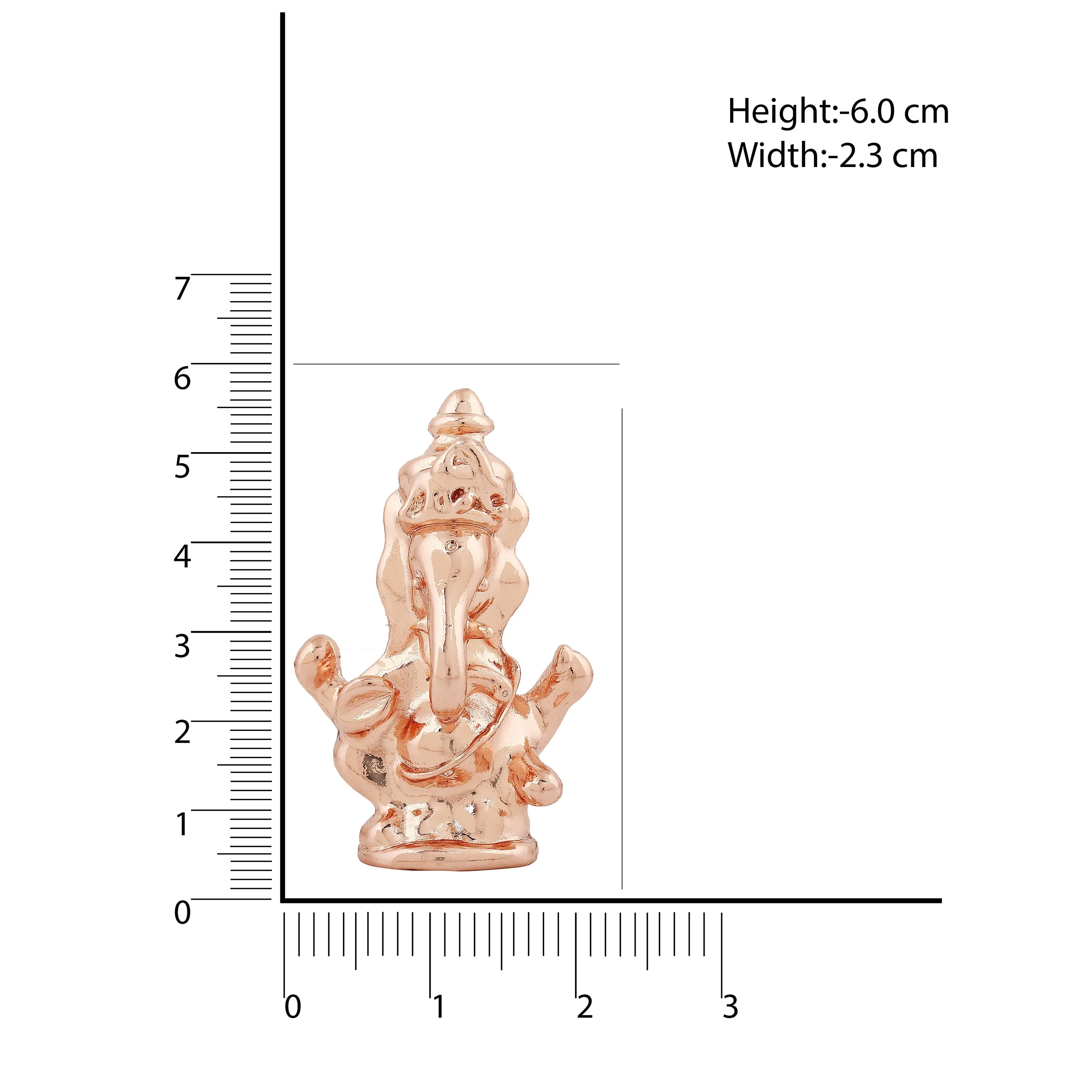 Estele Pink/Rosegold Plated Spiritual Lord Ganesh Idol For Gifts & House Warming/Home/Office Decors. - Image 5