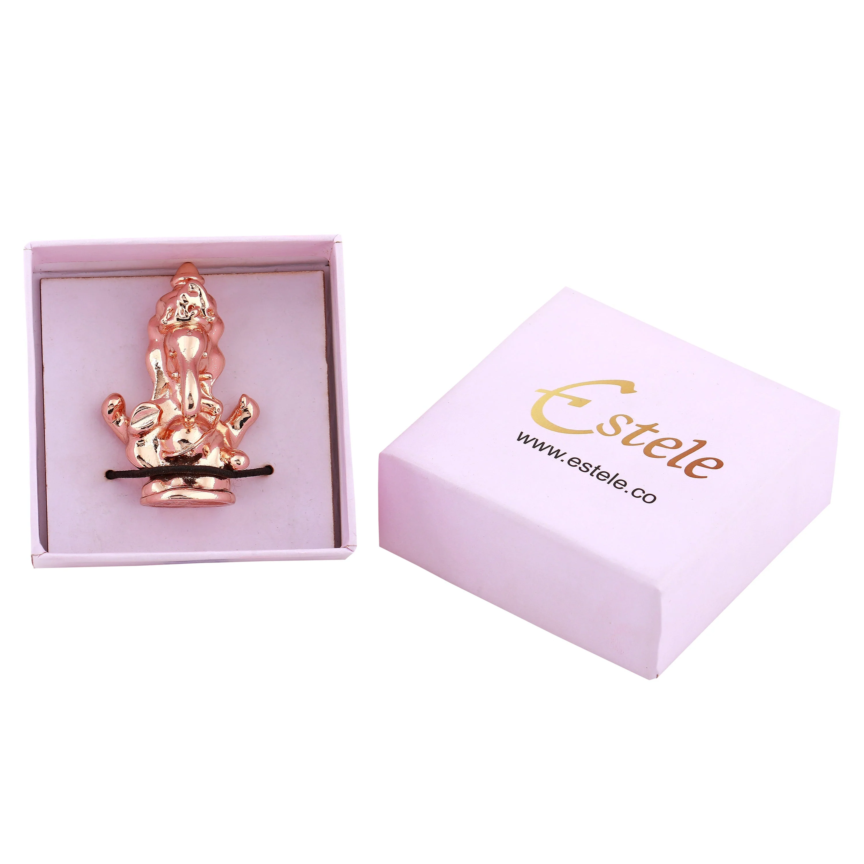 Estele Pink/Rosegold Plated Spiritual Lord Ganesh Idol For Gifts & House Warming/Home/Office Decors. - Image 6