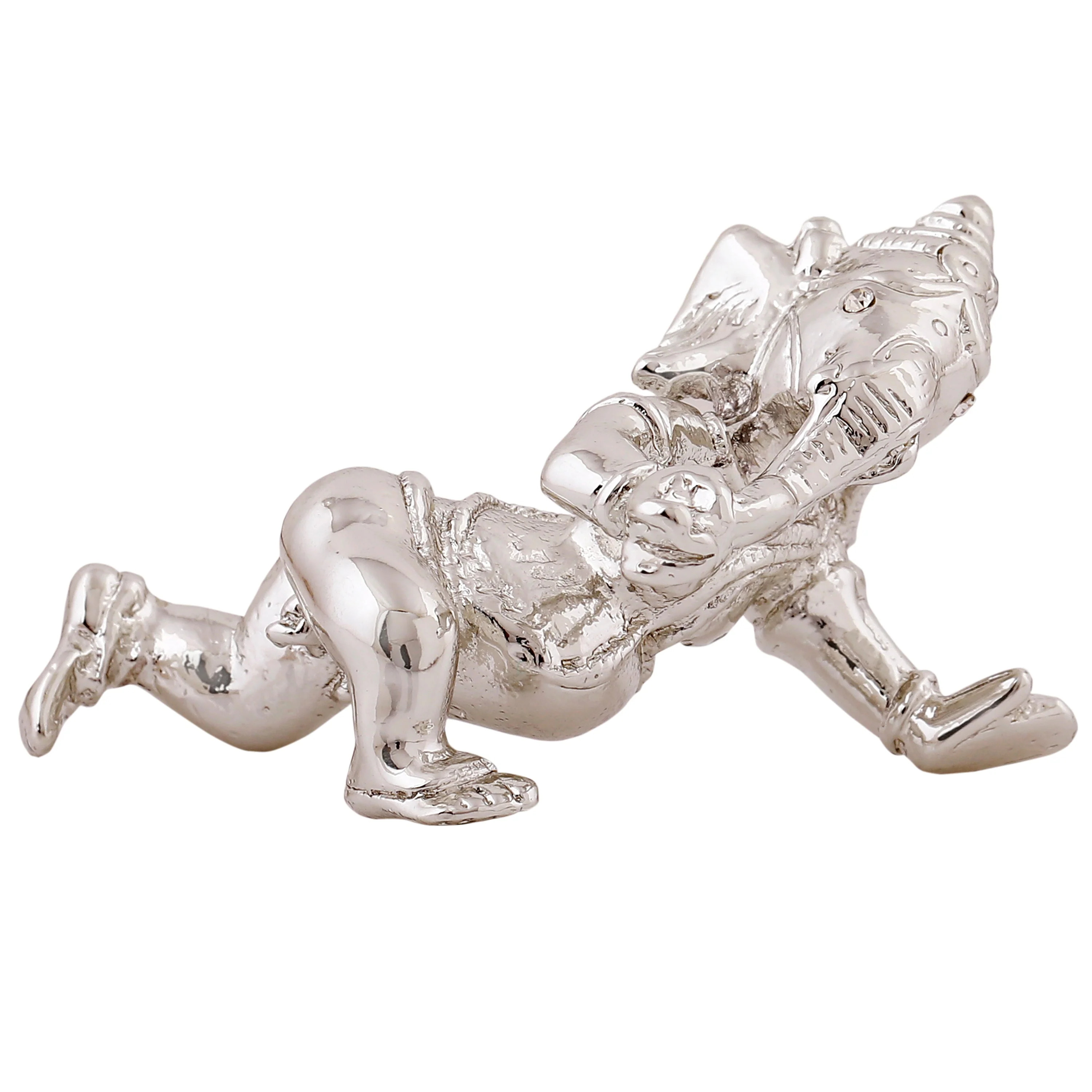 Estele Rhodium Plated Bal Spiritual Lord Ganesh Idol For Gifts & House Warming/Home/Office Decors. - Image 2