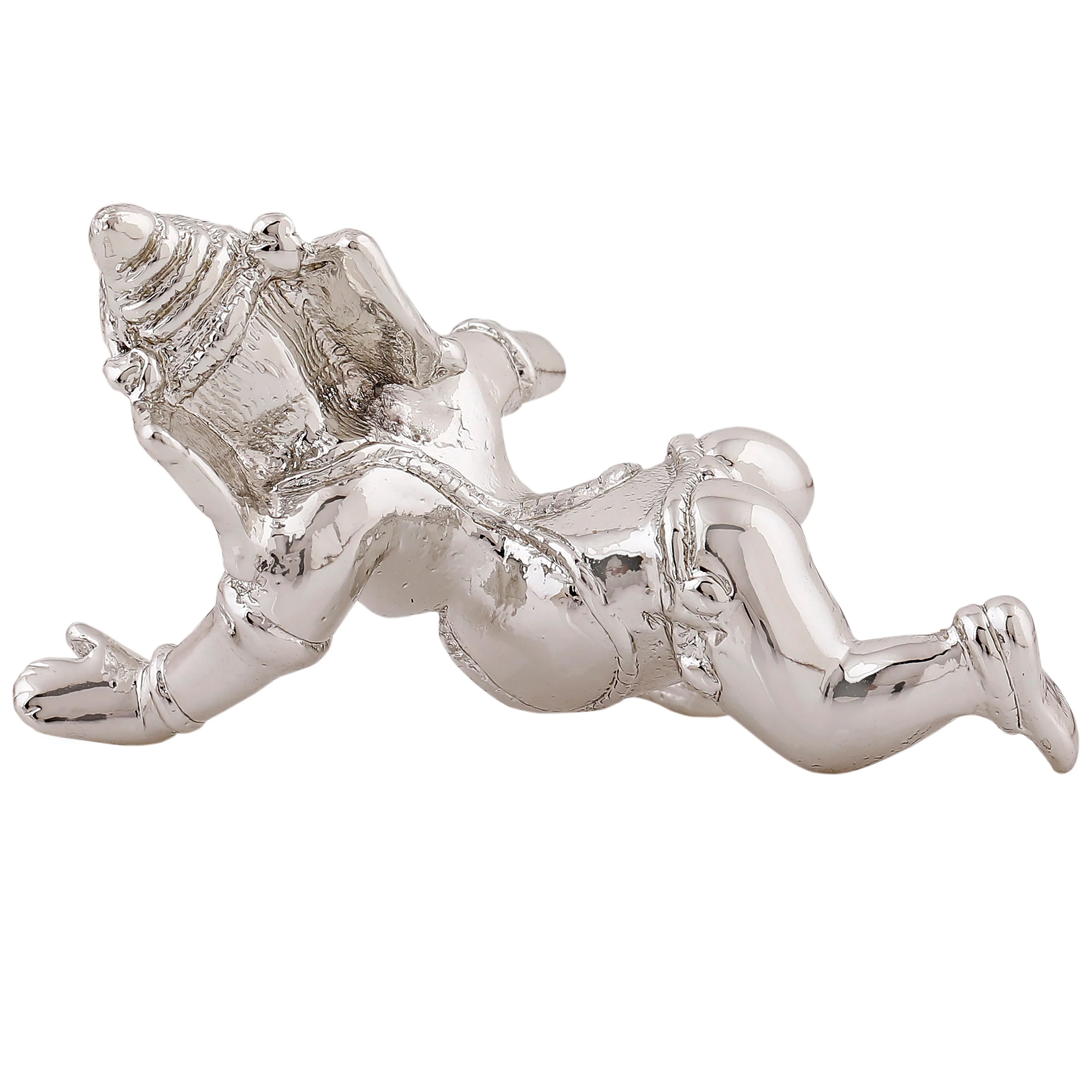Estele Rhodium Plated Bal Spiritual Lord Ganesh Idol For Gifts & House Warming/Home/Office Decors. - Image 4