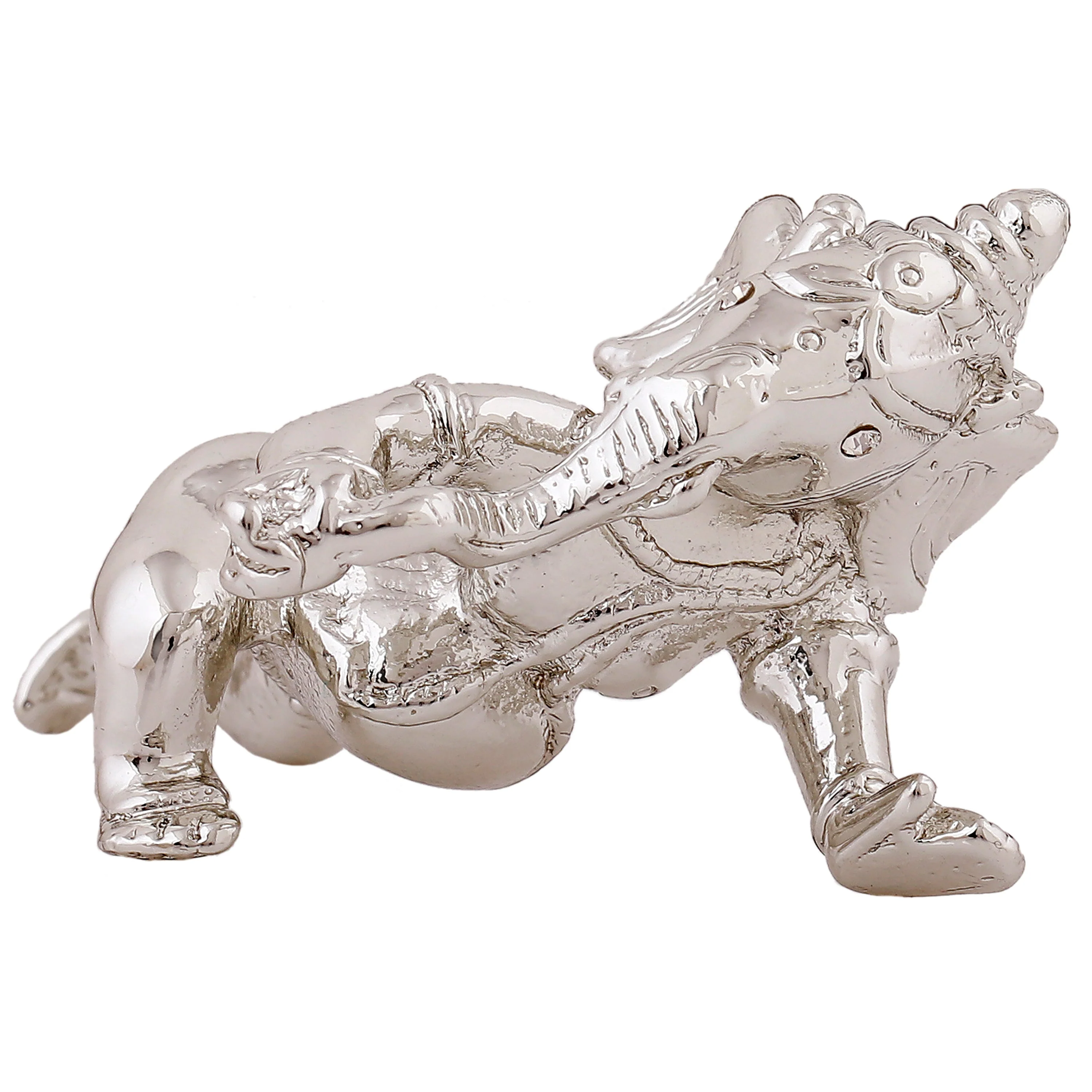 Estele Rhodium Plated Bal Spiritual Lord Ganesh Idol For Gifts & House Warming/Home/Office Decors. - Image 9