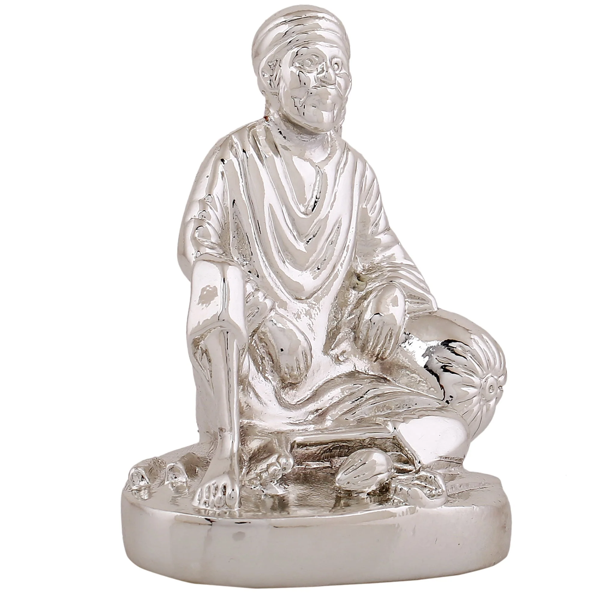Estele Rhodium Plated Divine Lord Sai Baba Idol - Image 4
