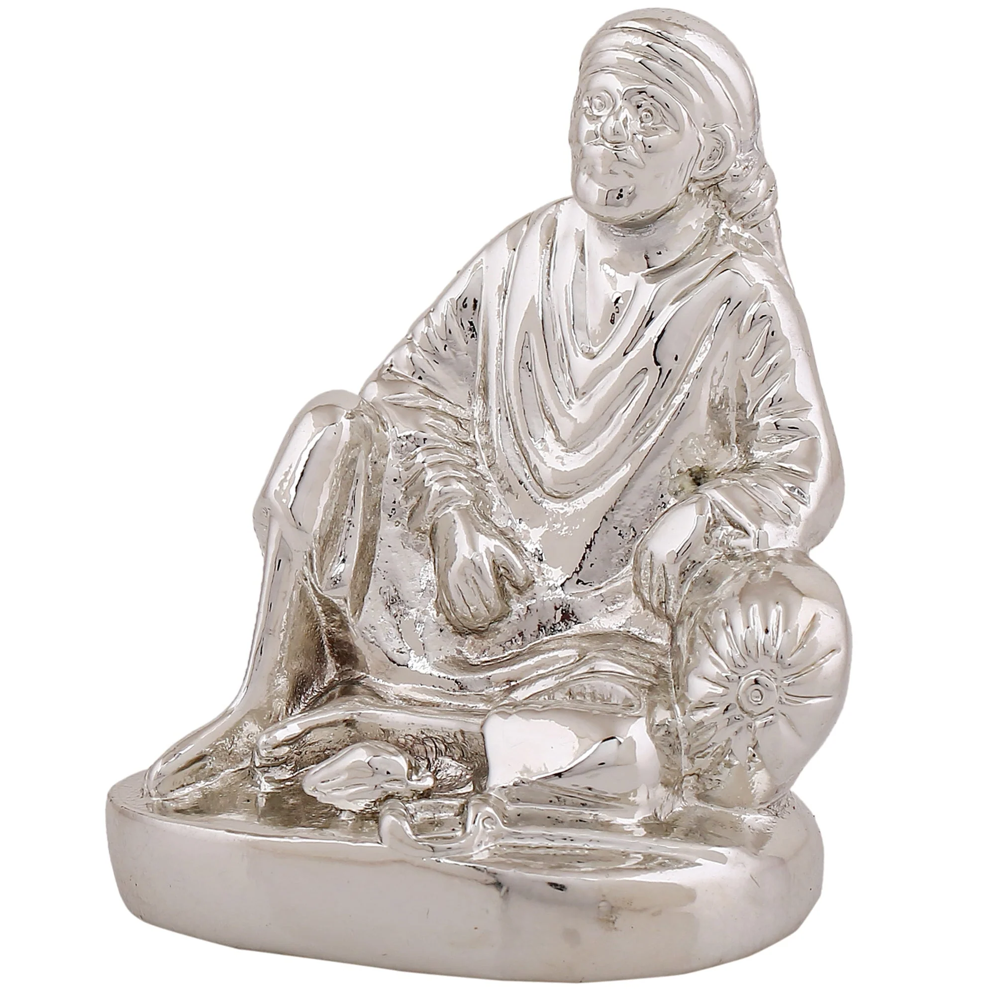 Estele Rhodium Plated Divine Lord Sai Baba Idol - Image 5