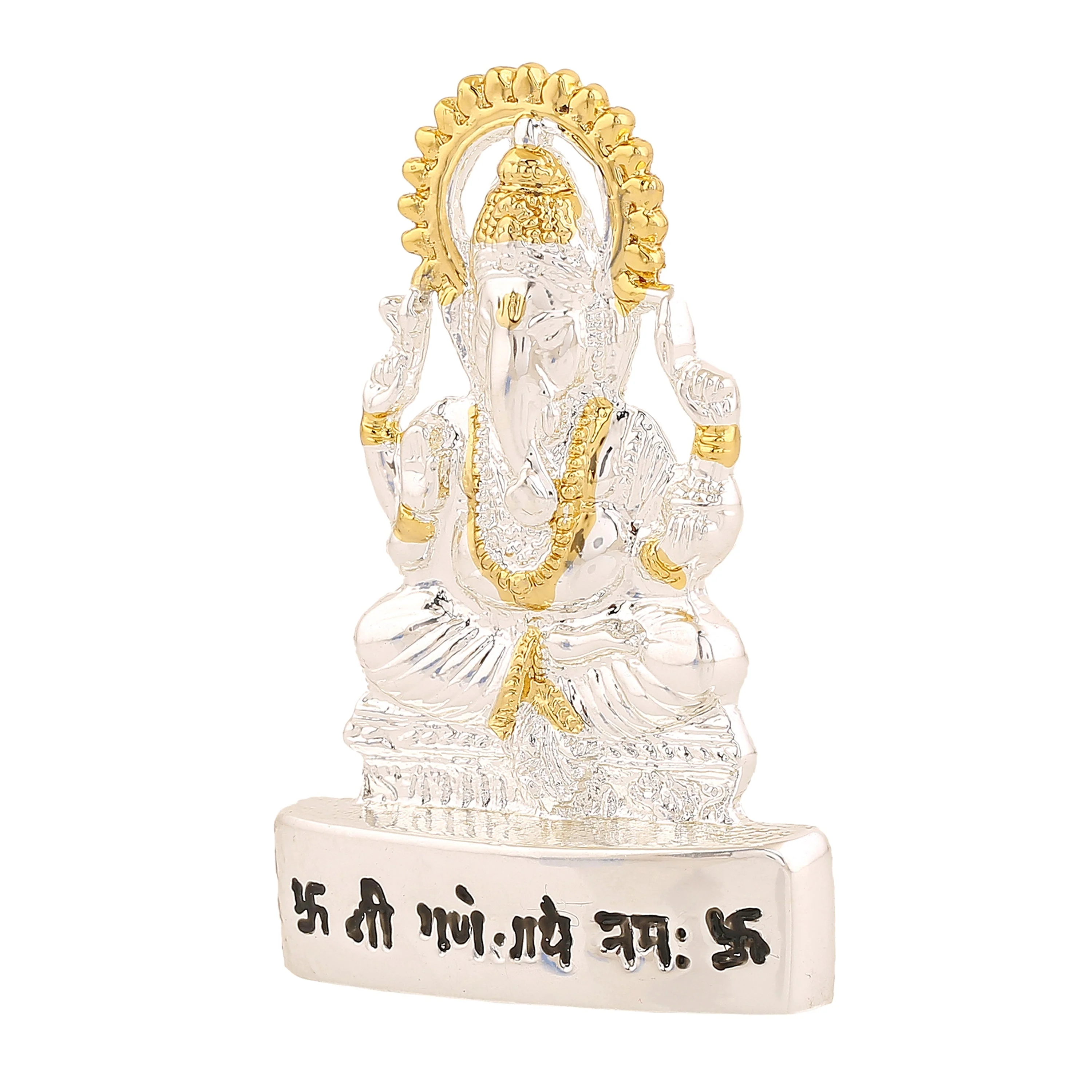 Estele Rhodium Plated Lord Ganesha Idol - Image 3