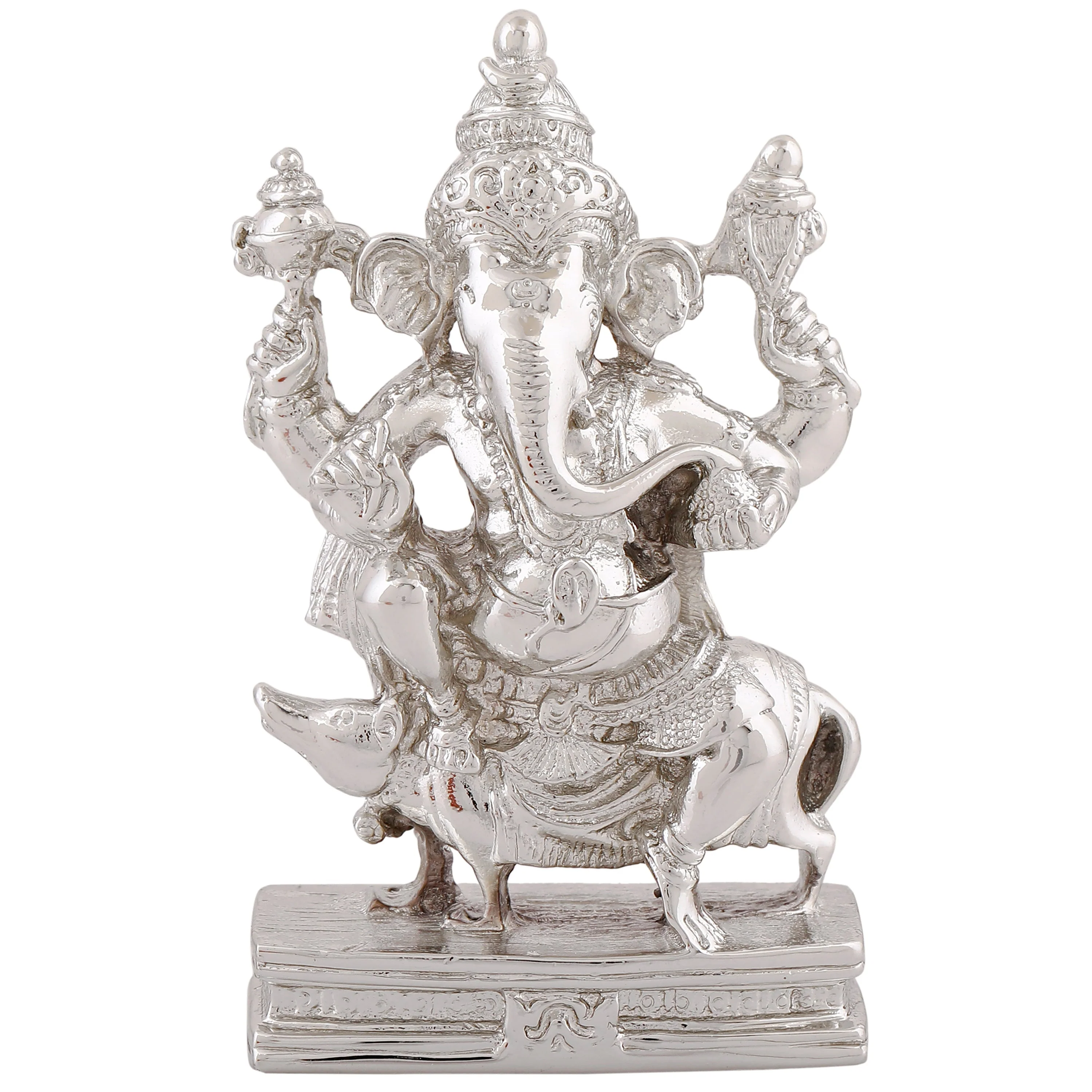 Estele Rhodium Plated Lord Ganesha Idol - Image 3
