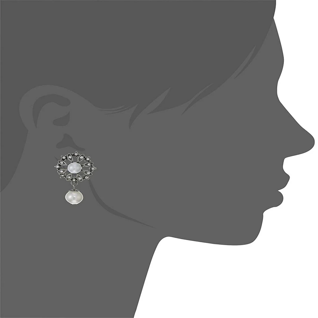 Estele Rhodium Plated Trendy Cz Diamond Designer Necklace Set For Women - Image 12