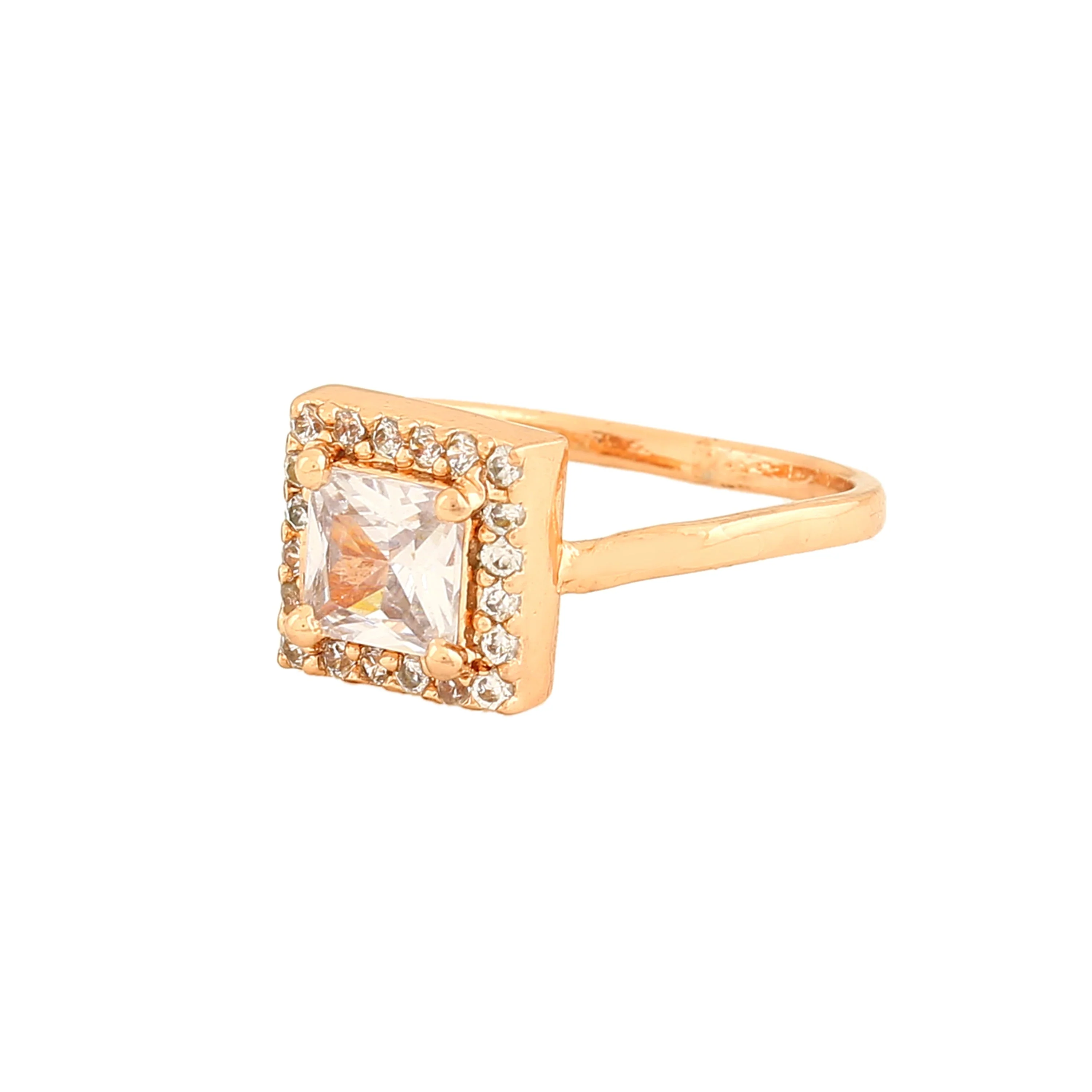 Estele Rose Gold Plated Cz Charming Finger Ring For Women(Adjustable) - Image 4